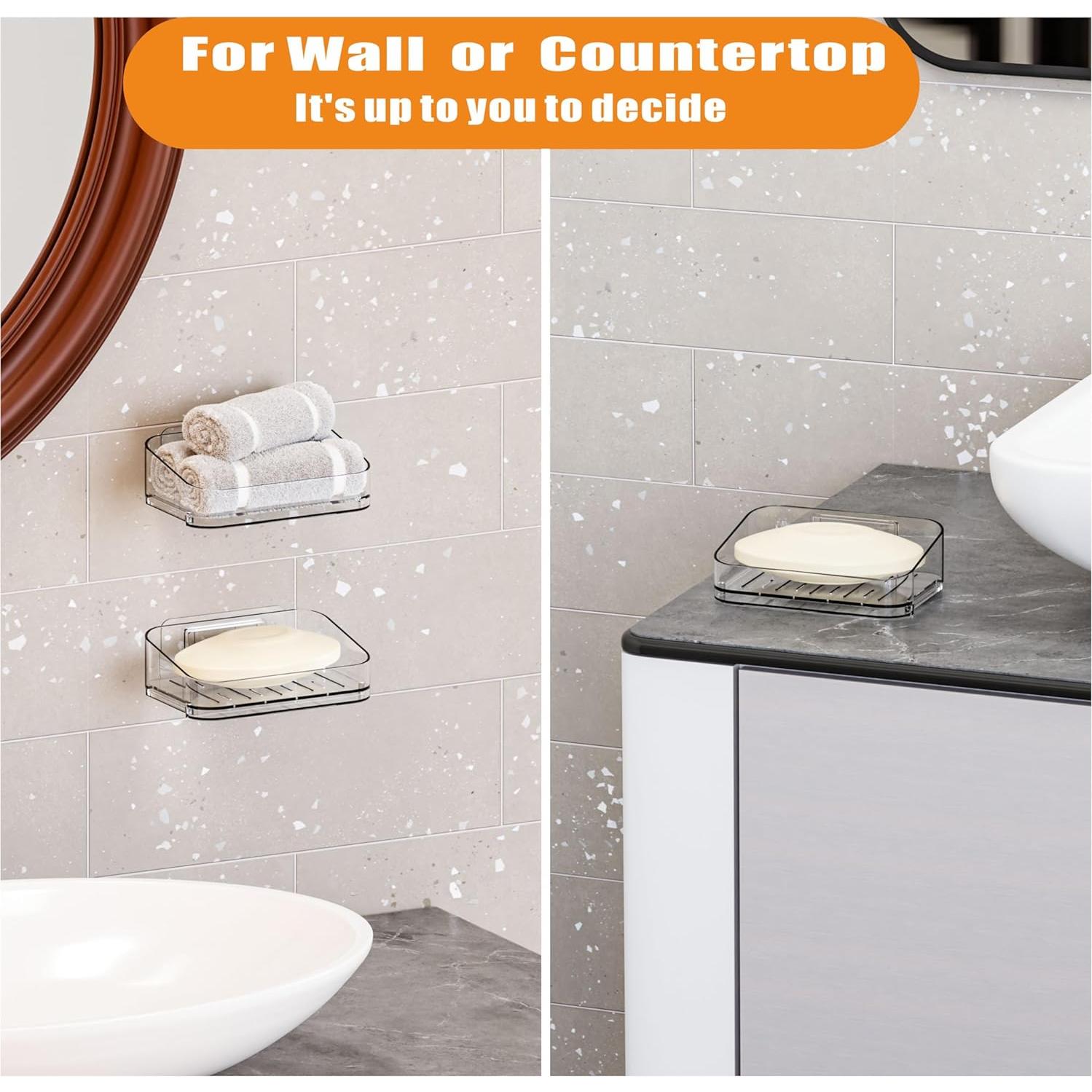 Soporte Adhesivo para Jabón en Barra SuoXing - 2 Piezas