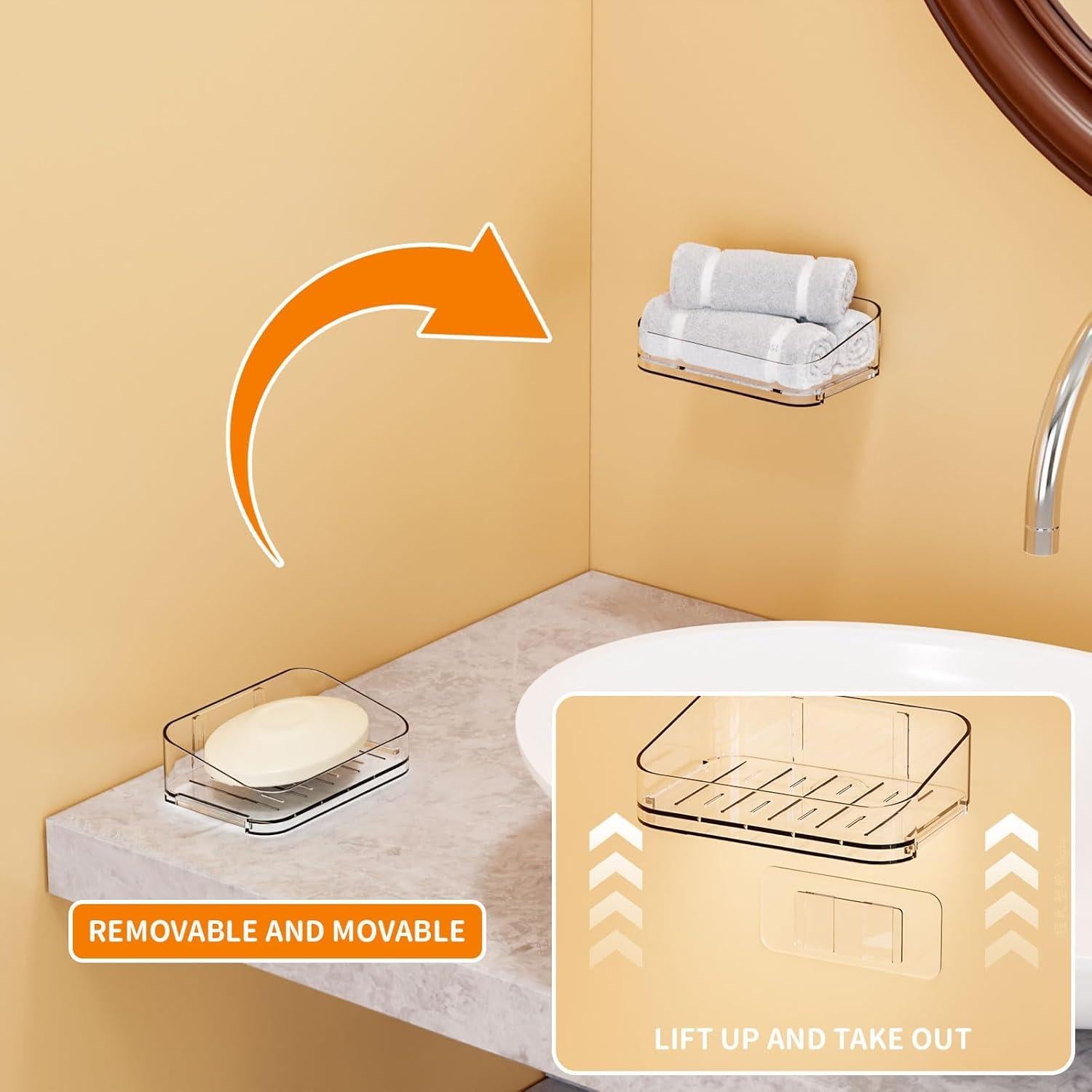 Soporte Adhesivo para Jabón en Barra SuoXing - 2 Piezas