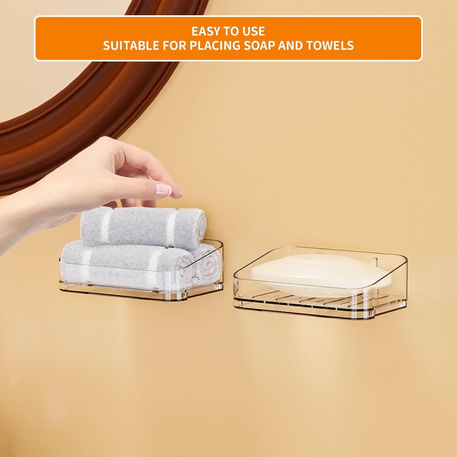 Soporte Adhesivo para Jabón en Barra SuoXing - 2 Piezas