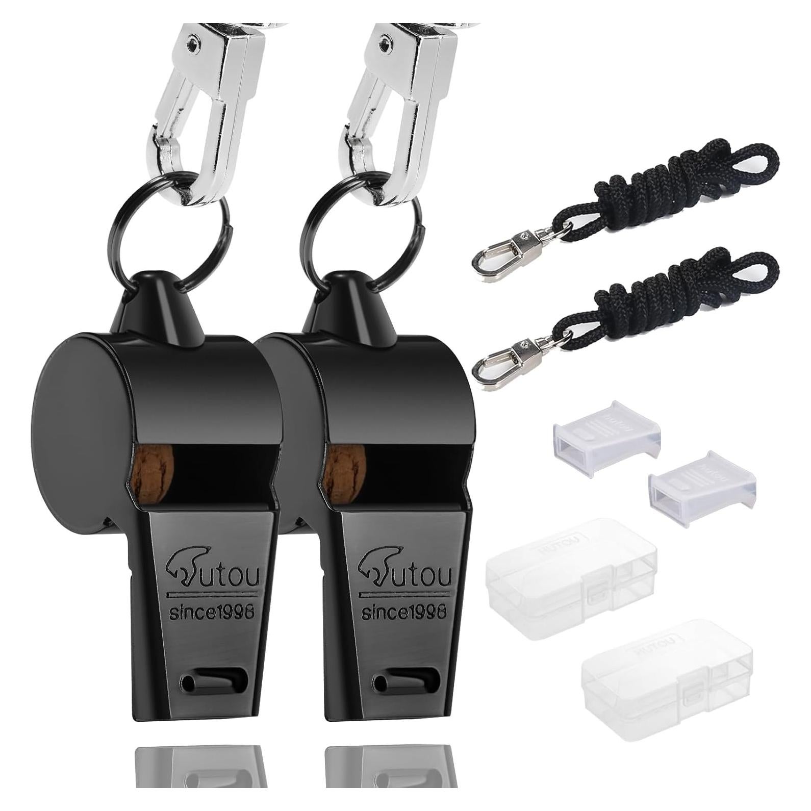 Silbato de Acero Inoxidable HUTOU L4820SH - 2 Pcs con Cordón