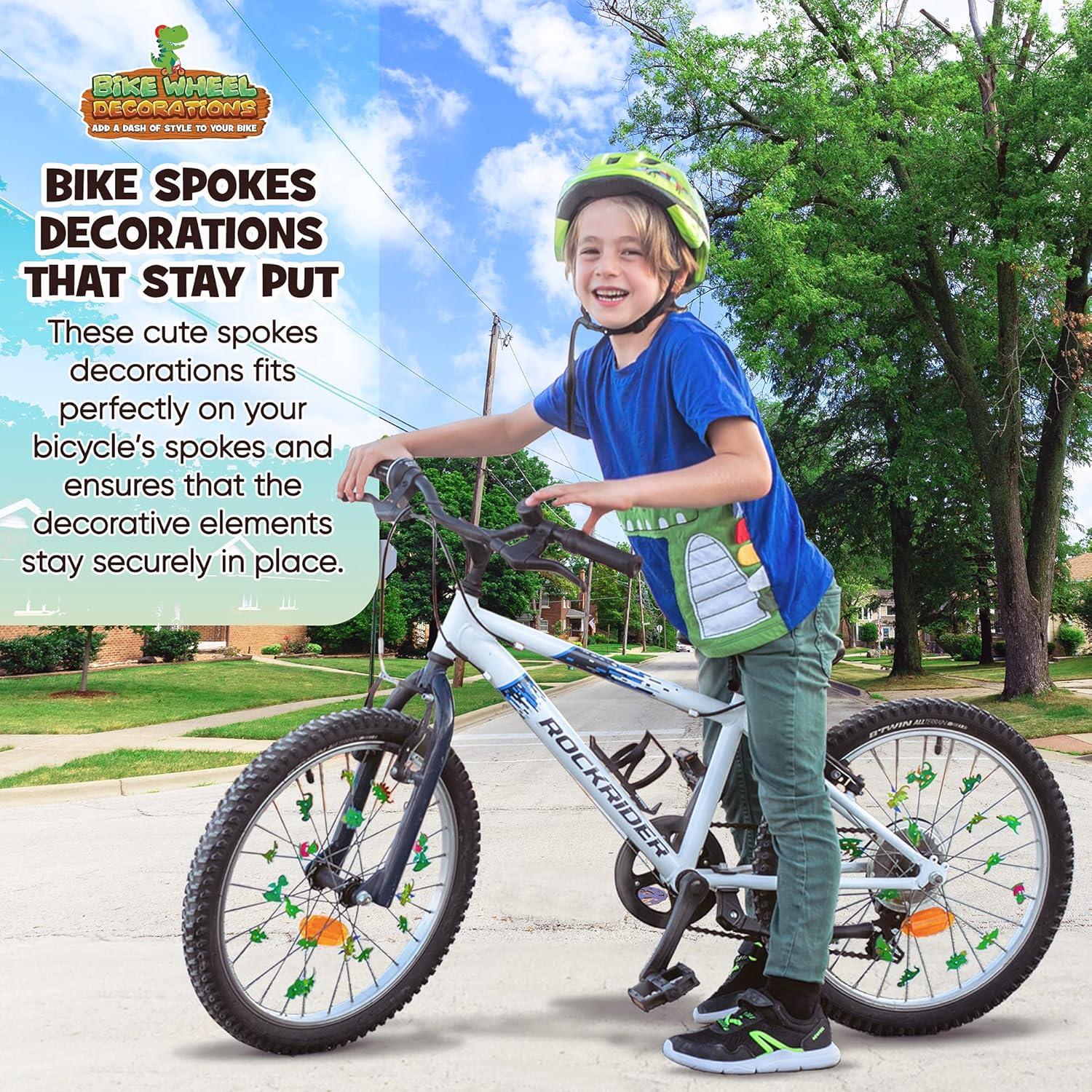 Decoraciones de Radios de Bicicleta Wheely Bikes - 36 Piezas Dinosaurios