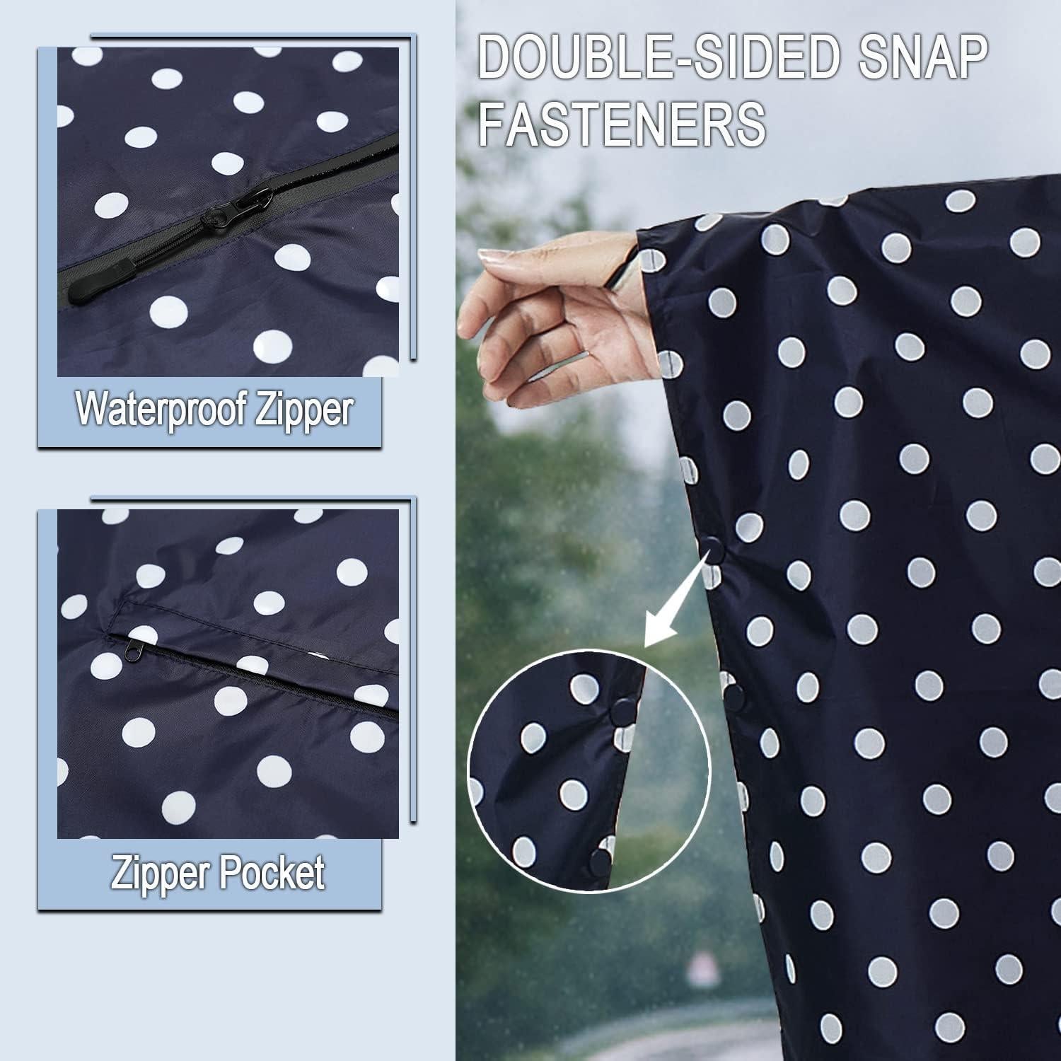 Poncho de Lluvia Impermeable POWINSUN Talla Única Azul