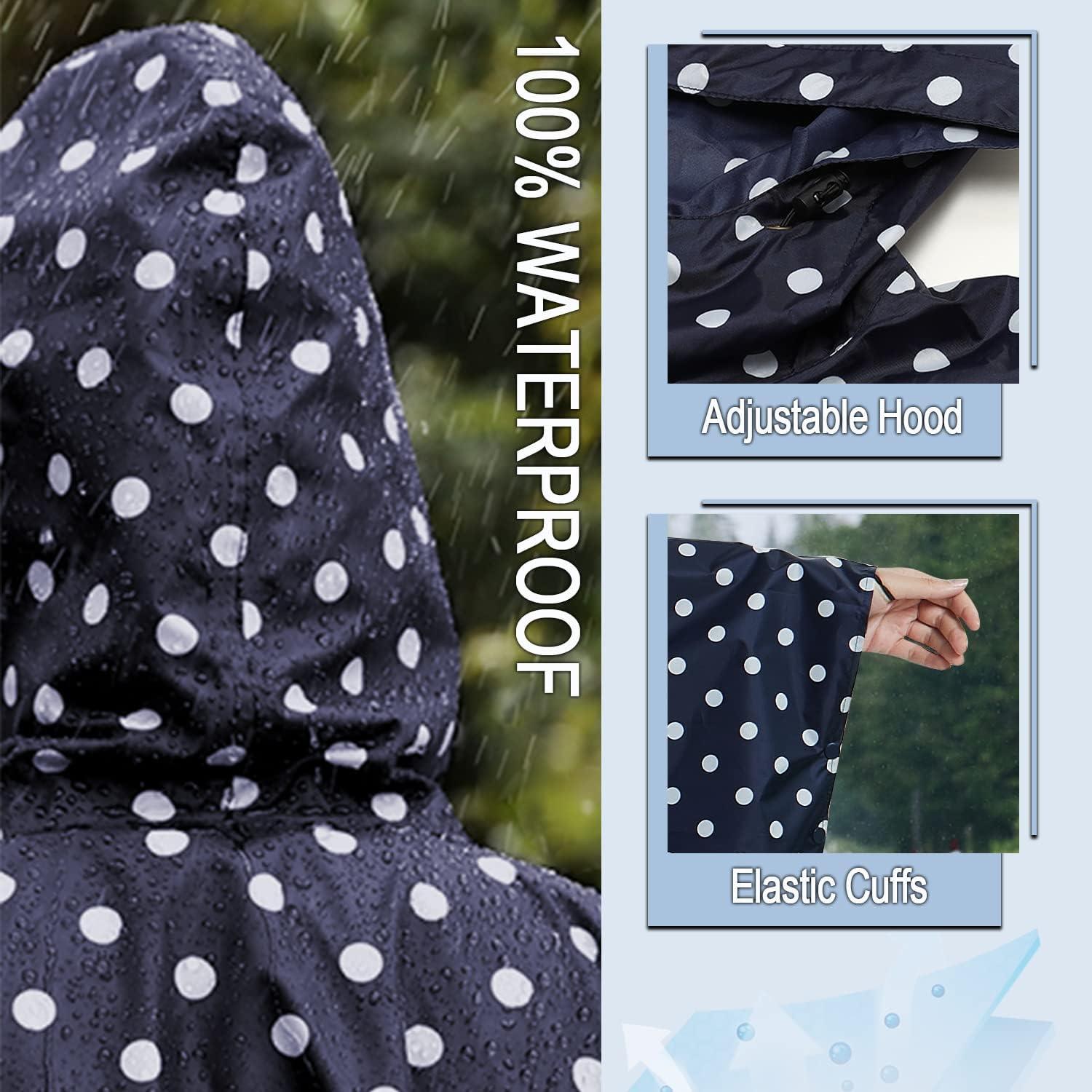 Poncho de Lluvia Impermeable POWINSUN Talla Única Azul