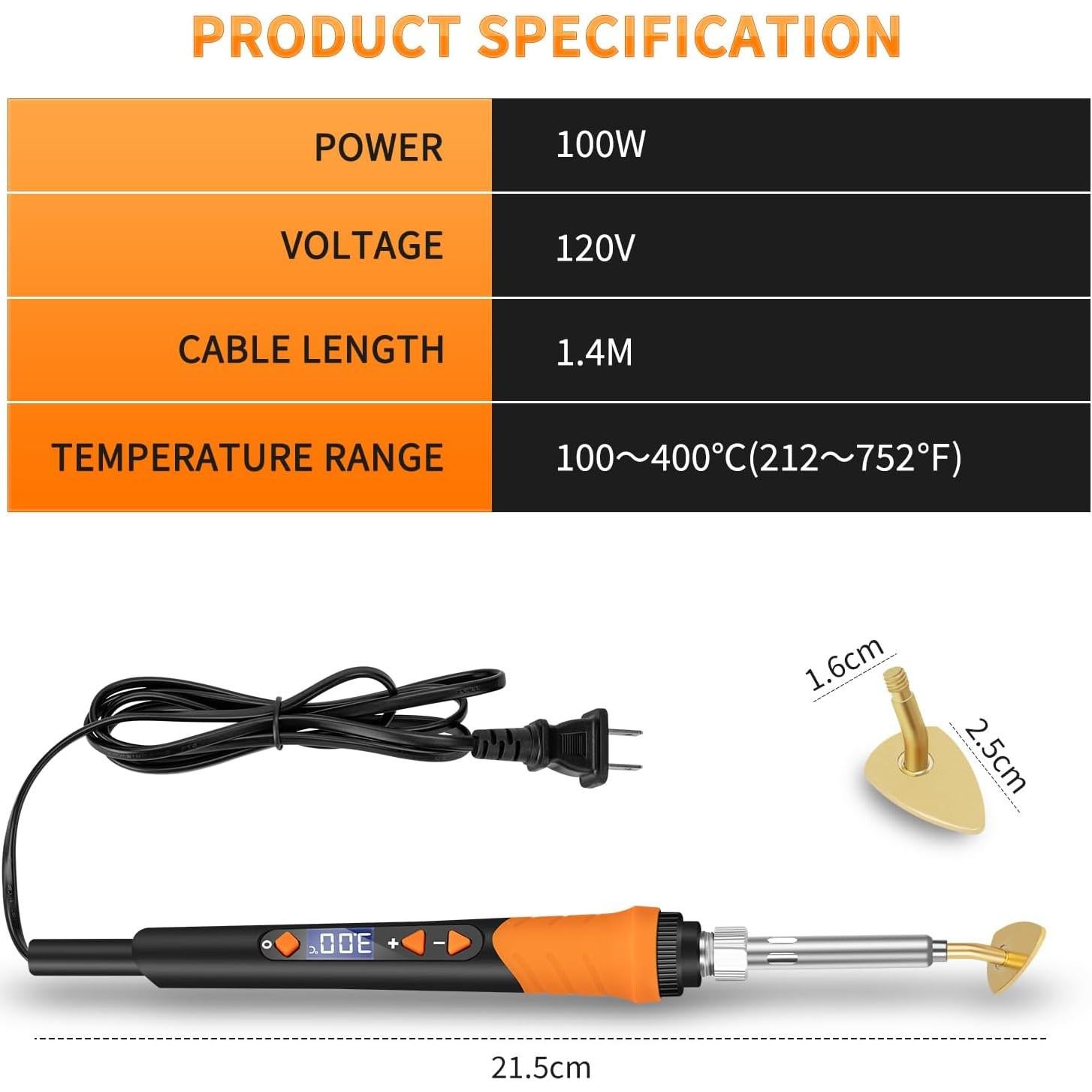 Mini Plancha para Manualidades K KERNOWO 180W Naranja