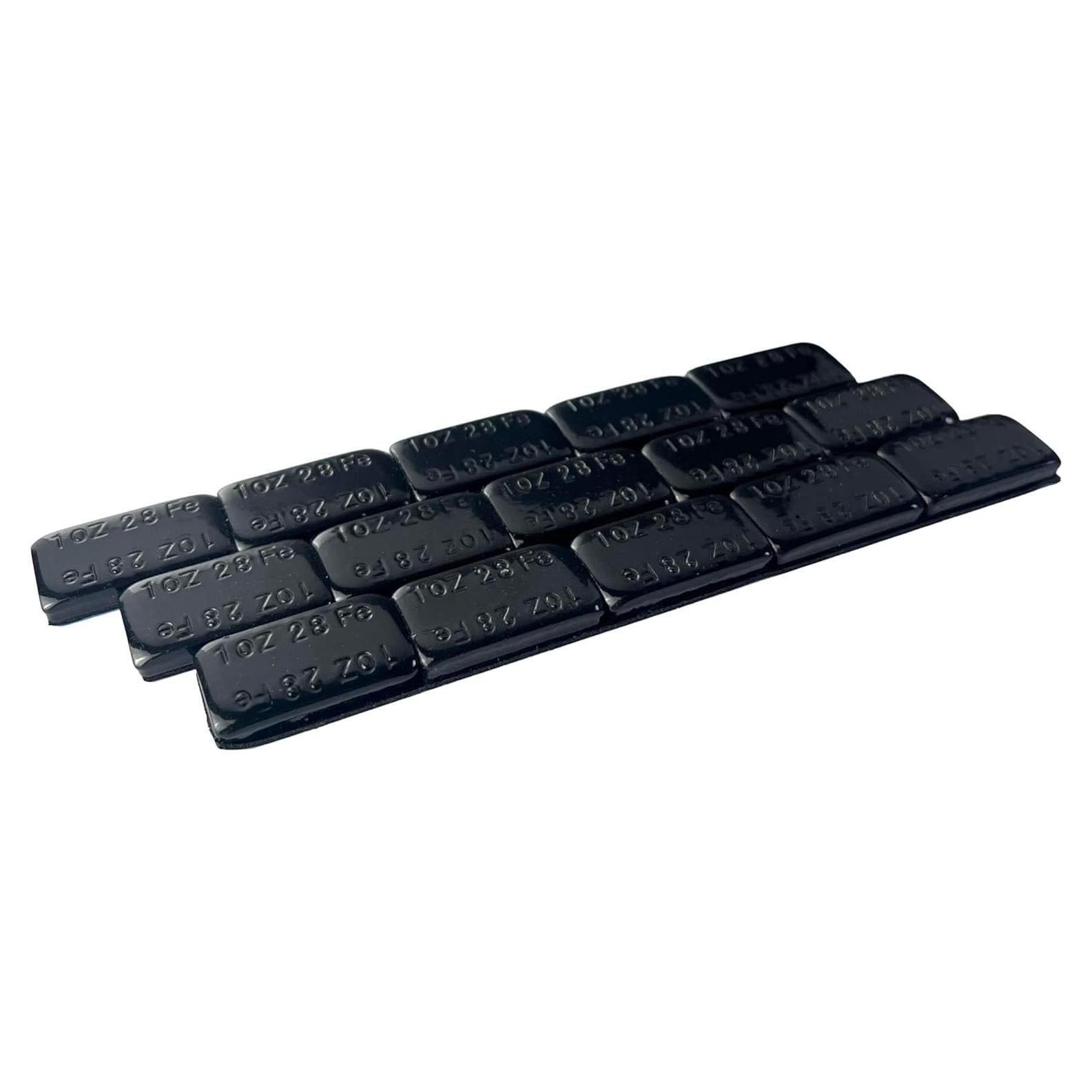 Peso Adhesivo para Ruedas ZERINT 15 Pcs 28g Negro