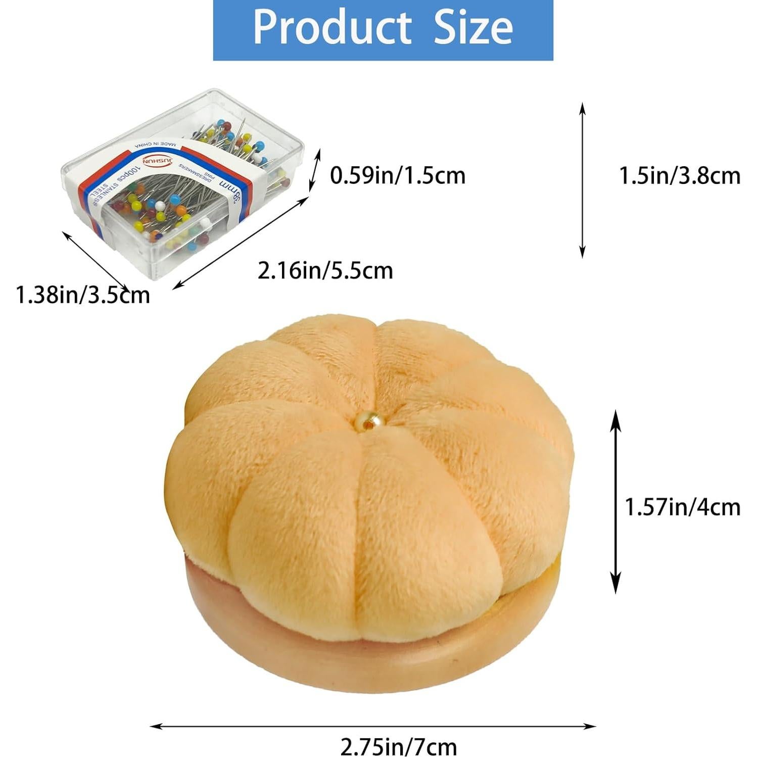 Almohadilla de Alfileres Hilltian con Base de Madera y 100 Alfileres