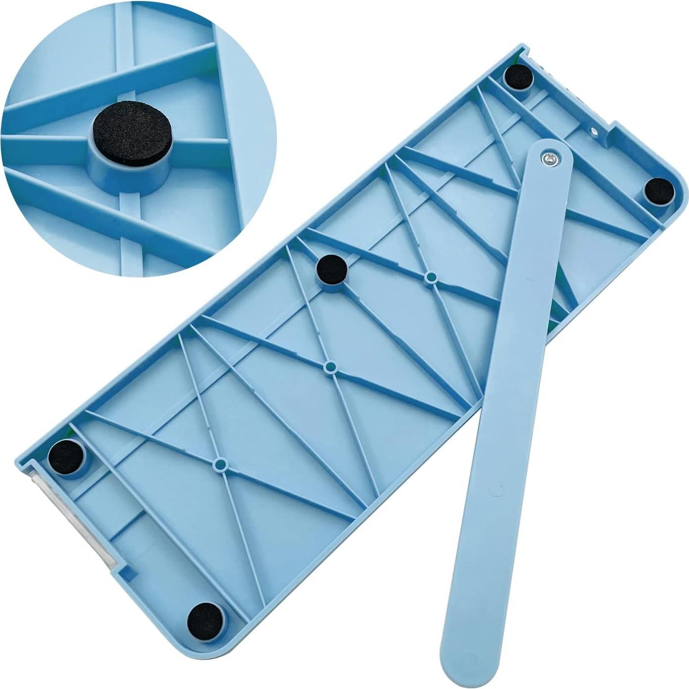 Paper Cutter, A4 Paper Trimmer with Security Safeguard & Side Ruler Portable Straight Edge Cutter for Scrapbooking Craft Paper, Photos, Label, Cardstock (Blue)