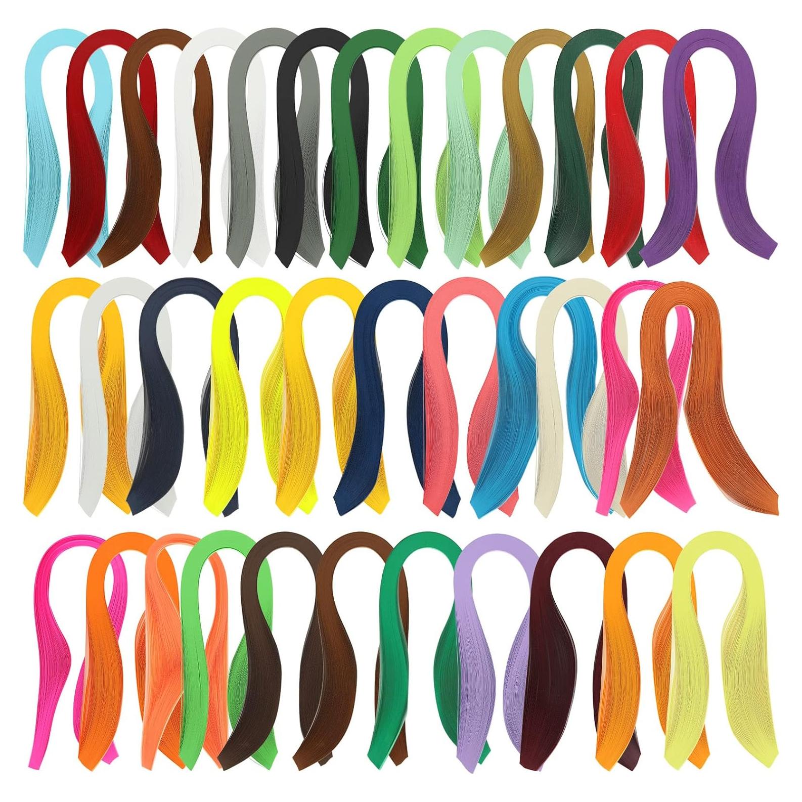 Tiras de Papel para Quilling QTLCOHD 35 Colores 3mm 54cm