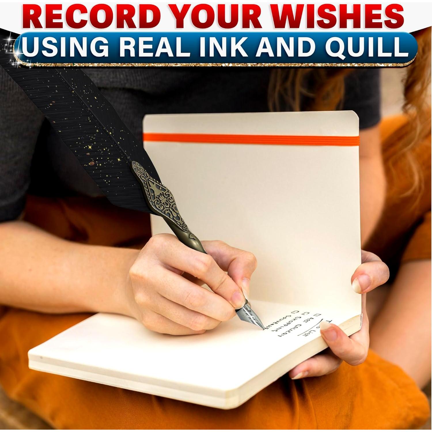 Juego de Pluma de Caligrafía Kotko Negra con Tinta y Soporte