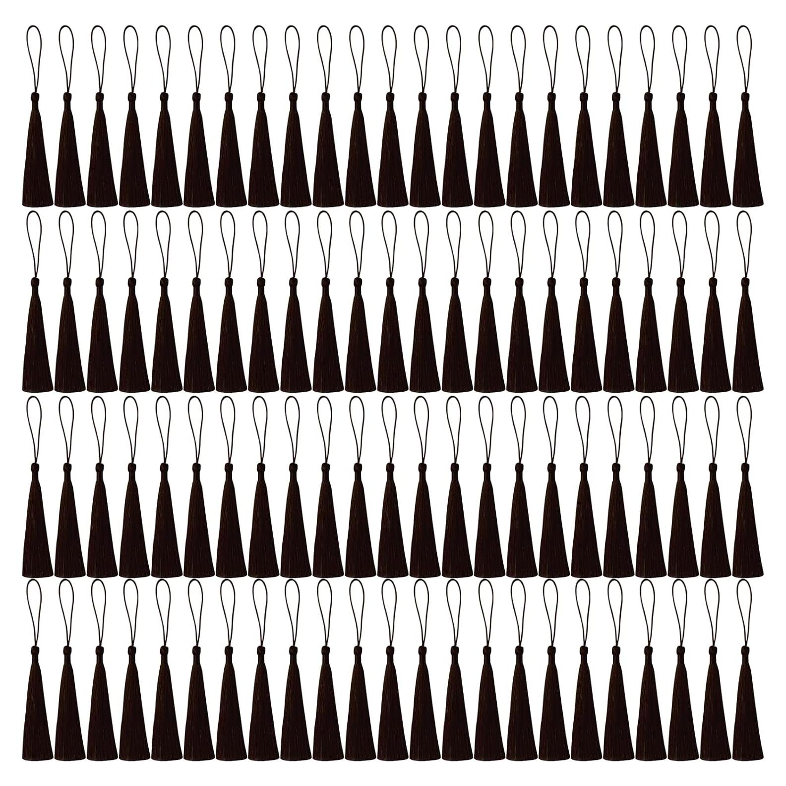 150 Borlas Negras de Seda para Manualidades MUXGOA - 13.97 cm