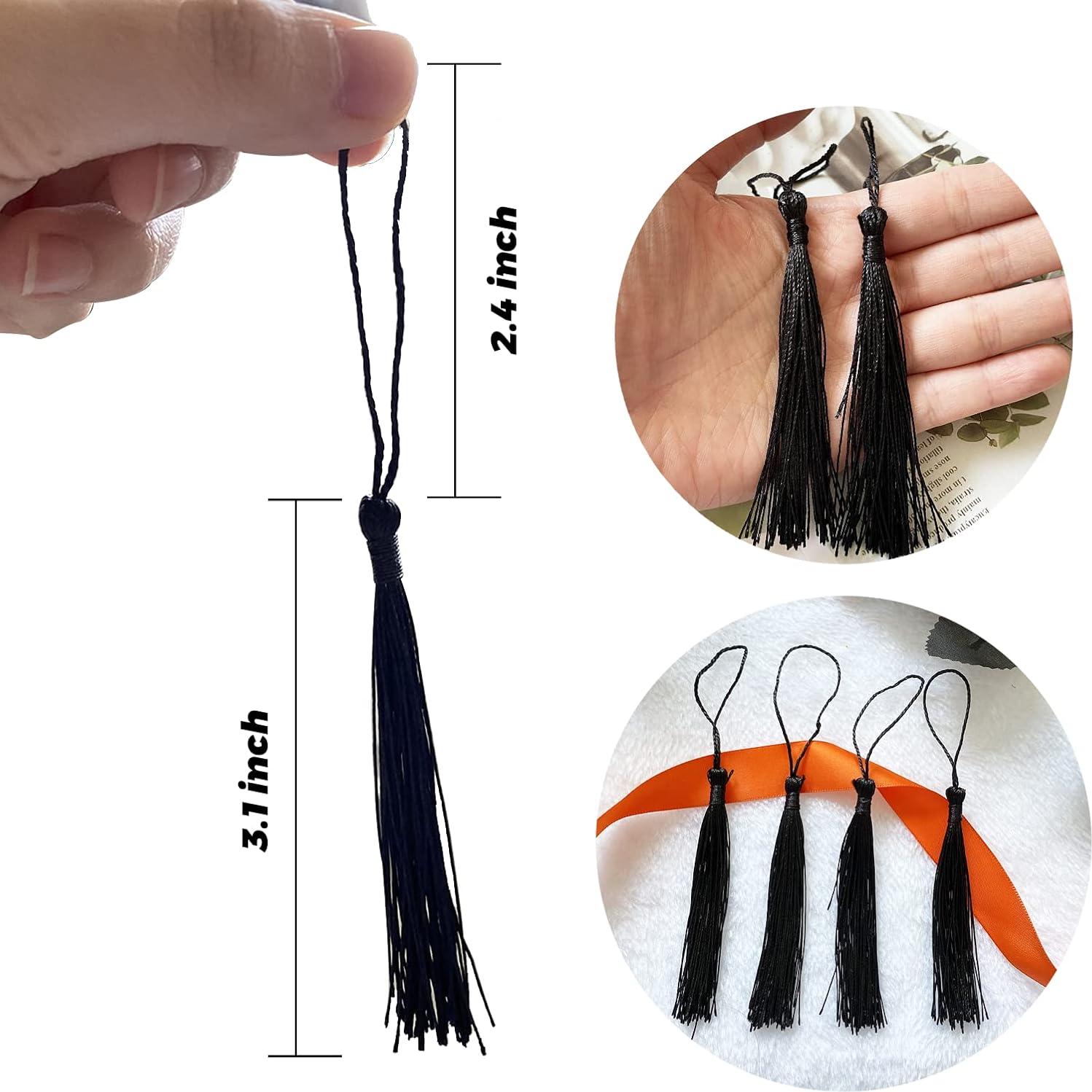 150 Borlas Negras de Seda para Manualidades MUXGOA - 13.97 cm