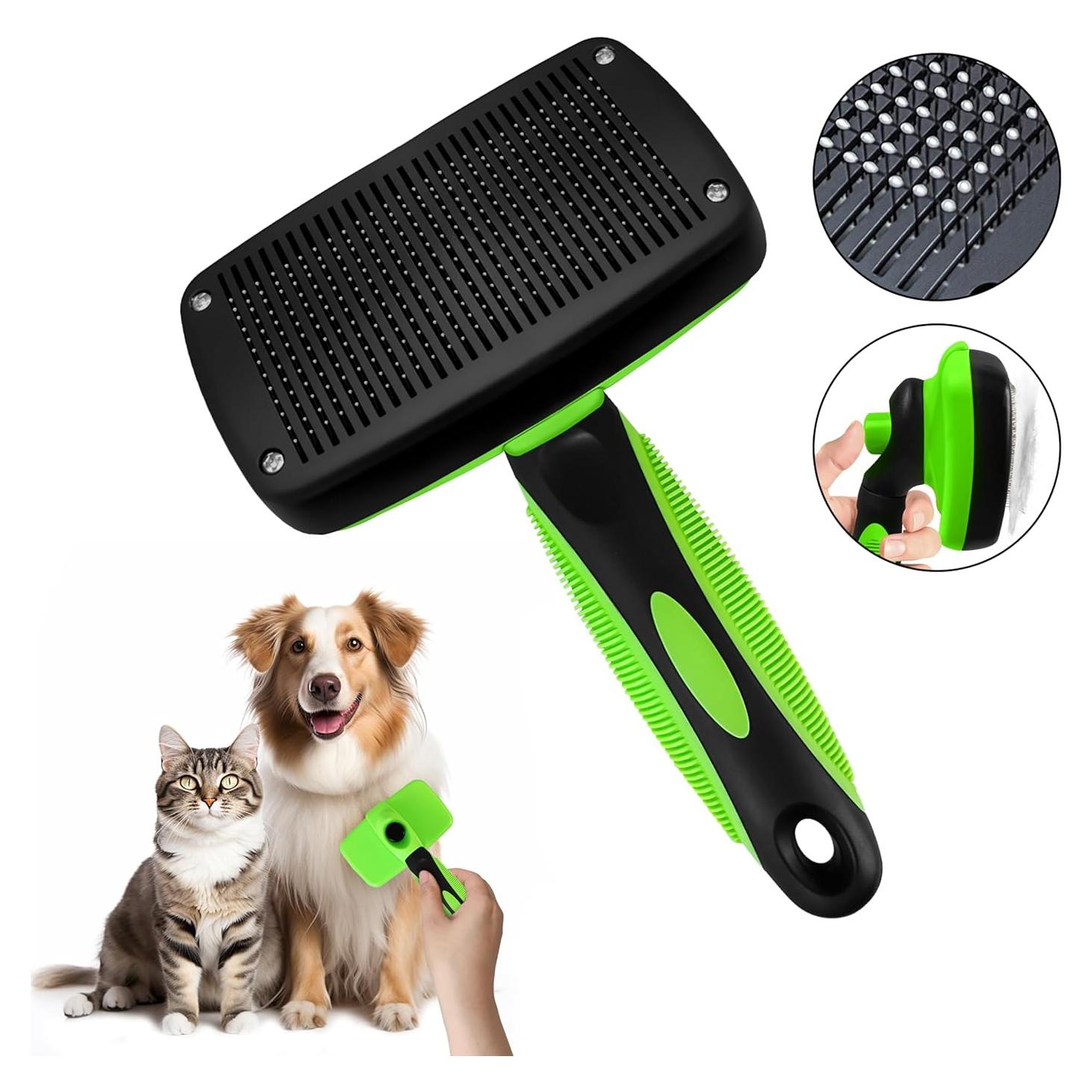 Cepillo Autolimpiante para Mascotas QianRuiDa - Pelo Largo y Corto