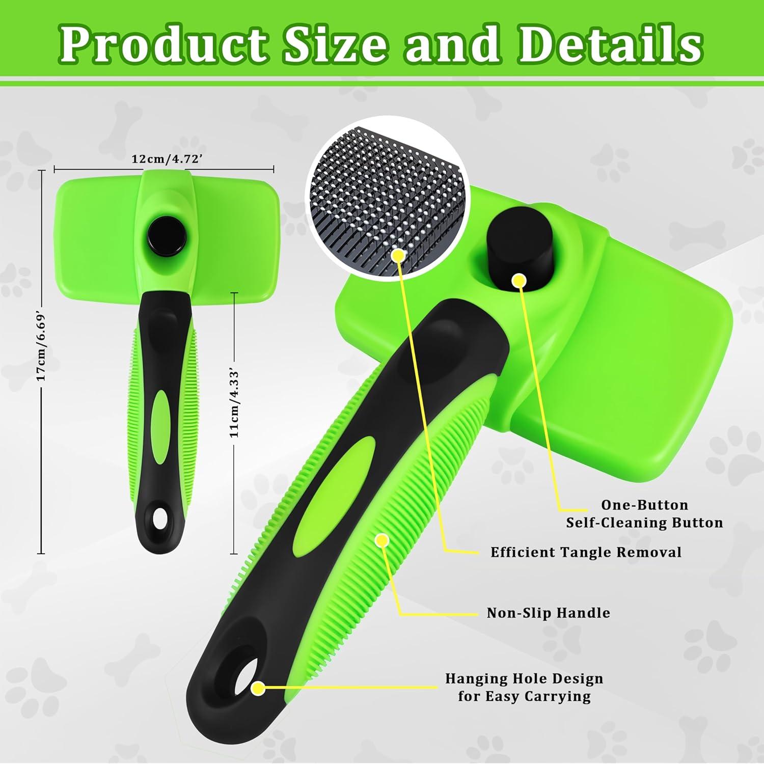 Cepillo Autolimpiante para Mascotas QianRuiDa - Pelo Largo y Corto