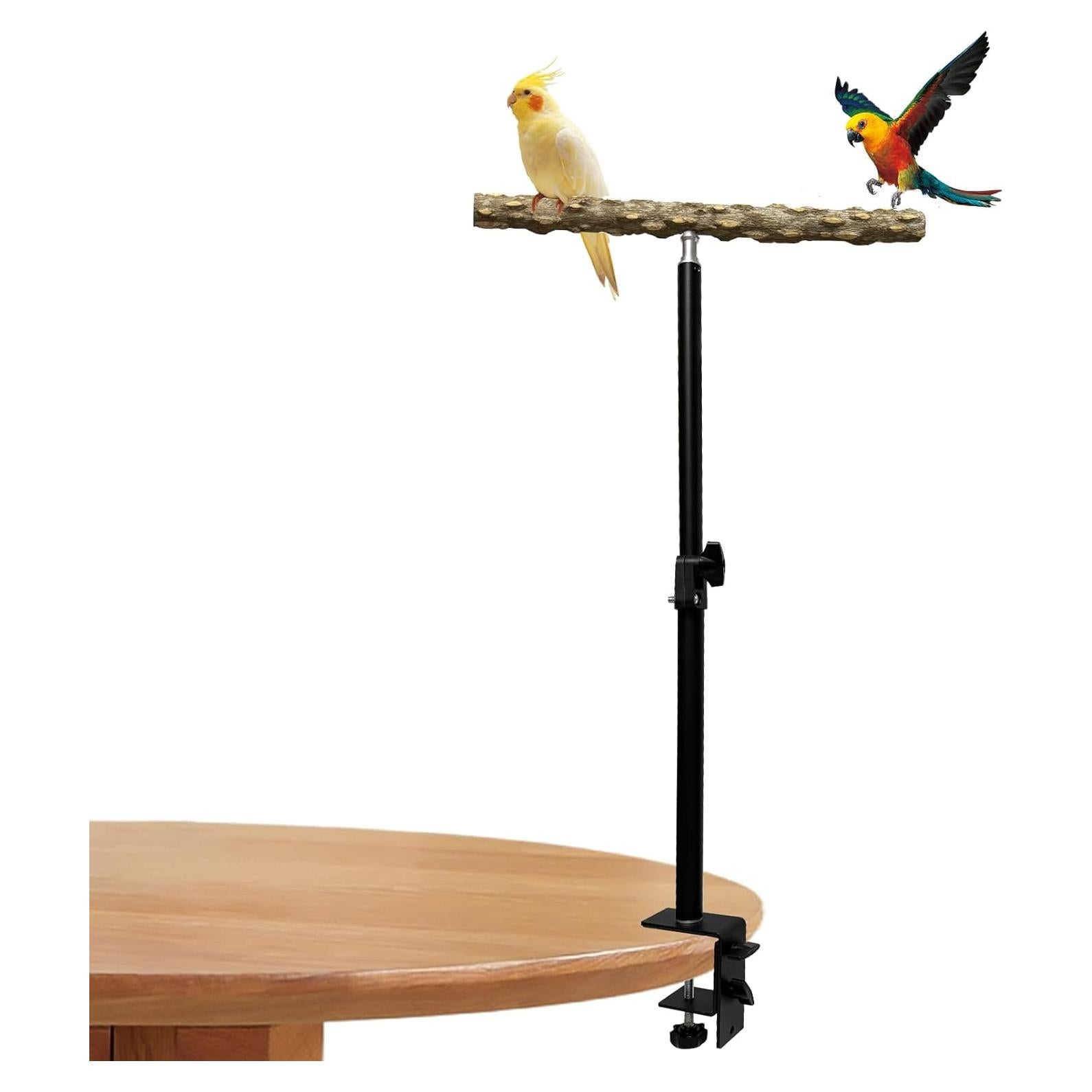 Perch para Pájaro Arfubye Ajustable 33-58 cm Madera de Pimienta