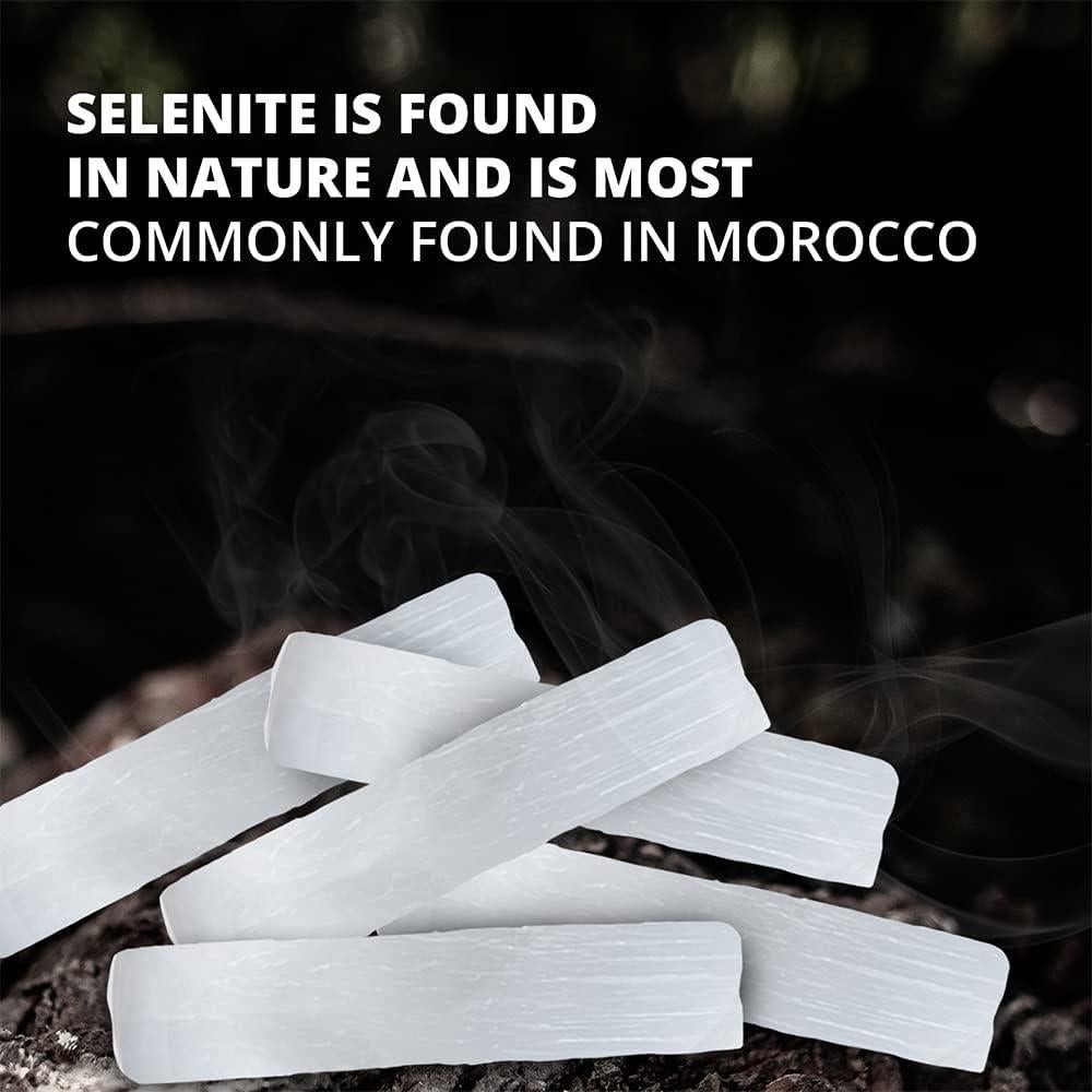 Bastones de Selenita Himalayan Glow 0.91 kg - Cristales Sanadores