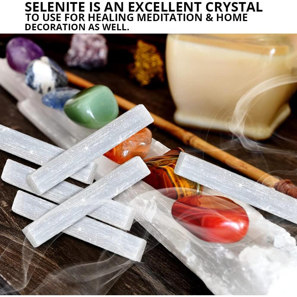 Bastones de Selenita Himalayan Glow 0.91 kg - Cristales Sanadores