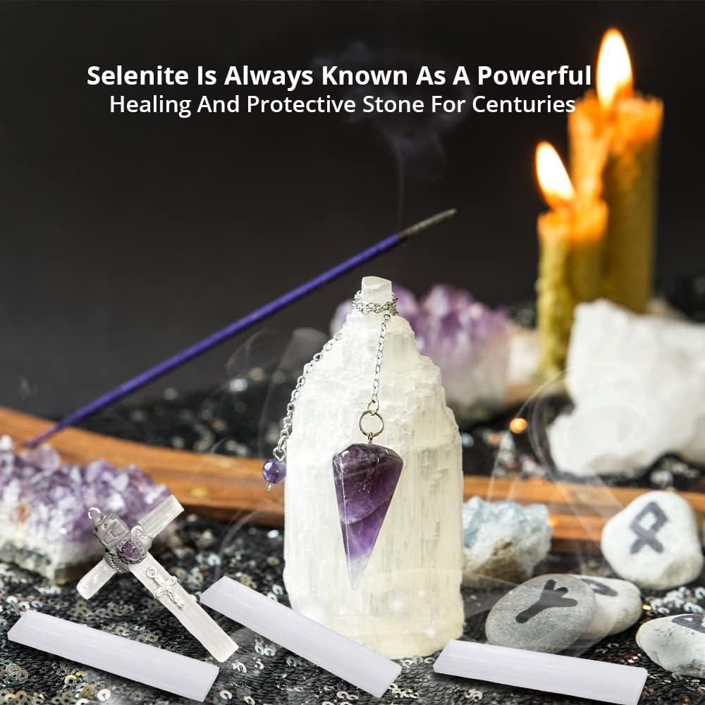 Bastones de Selenita Himalayan Glow 0.91 kg - Cristales Sanadores