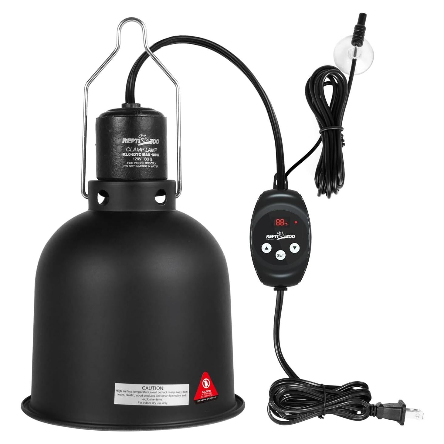 Lámpara de Reptiles REPTIZOO con Termostato Regulable 100W