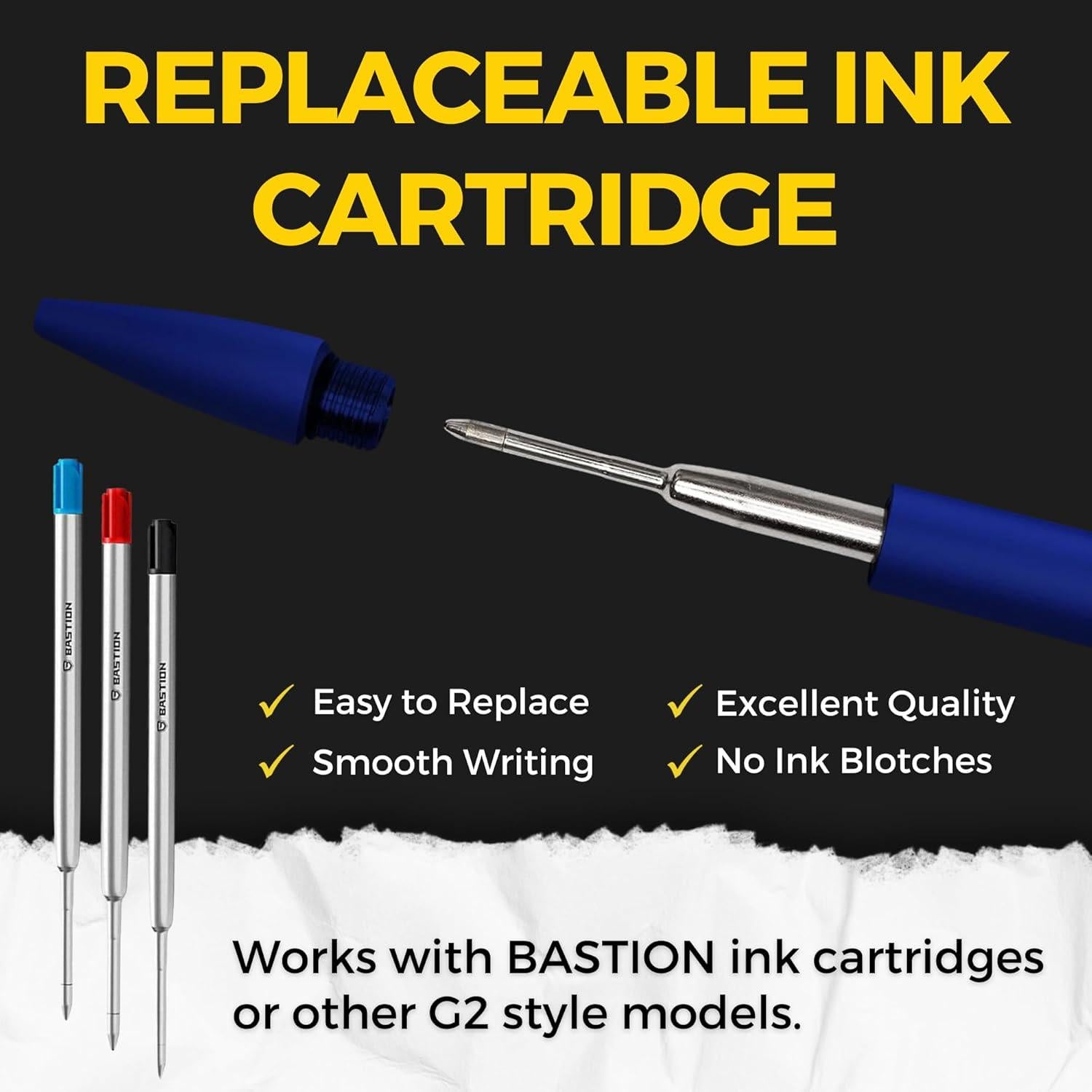 Bolígrafo BASTION Profesional de Aluminio Azul 0.5mm