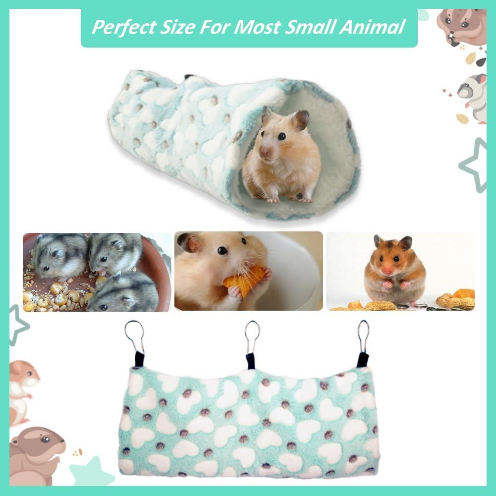 Hamaca y Túnel para Hurones Eclare, Suave y Cálido, Azul