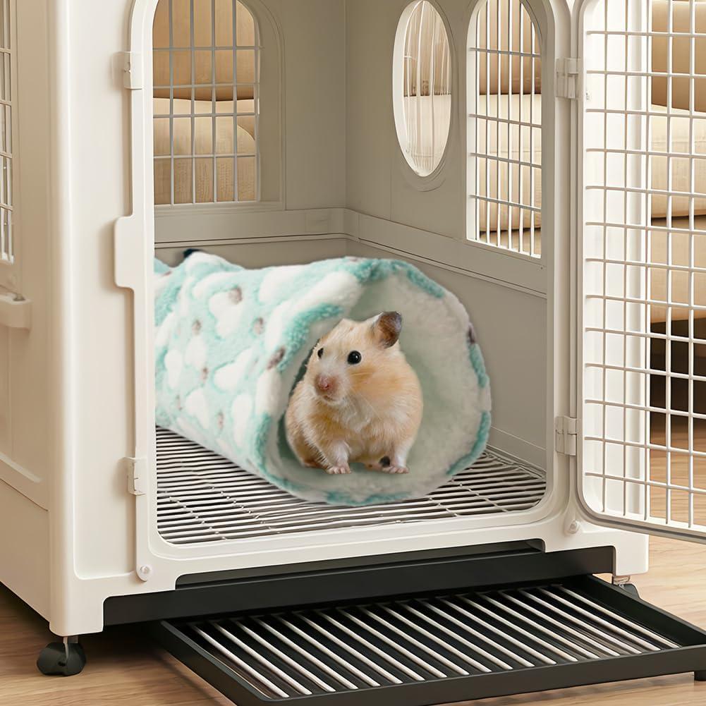 Hamaca y Túnel para Hurones Eclare, Suave y Cálido, Azul