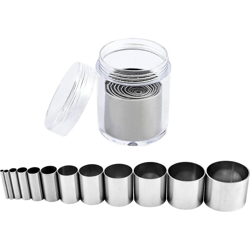 Juego de 12 Cortadores de Agujeros Fireboomoon Acero Inoxidable