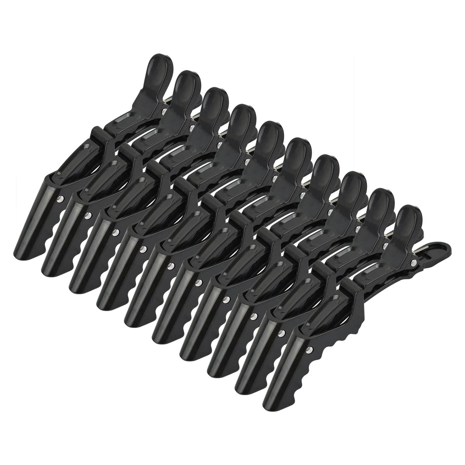 10 Clips de Cabello Cocodrilo Negros BIYOUTE - 11.43 cm