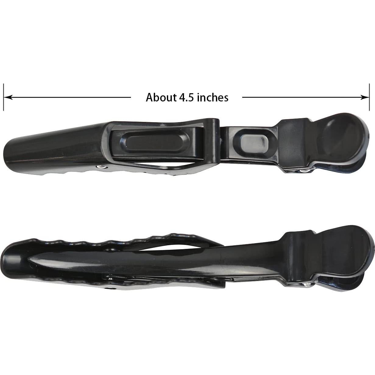 10 Clips de Cabello Cocodrilo Negros BIYOUTE - 11.43 cm