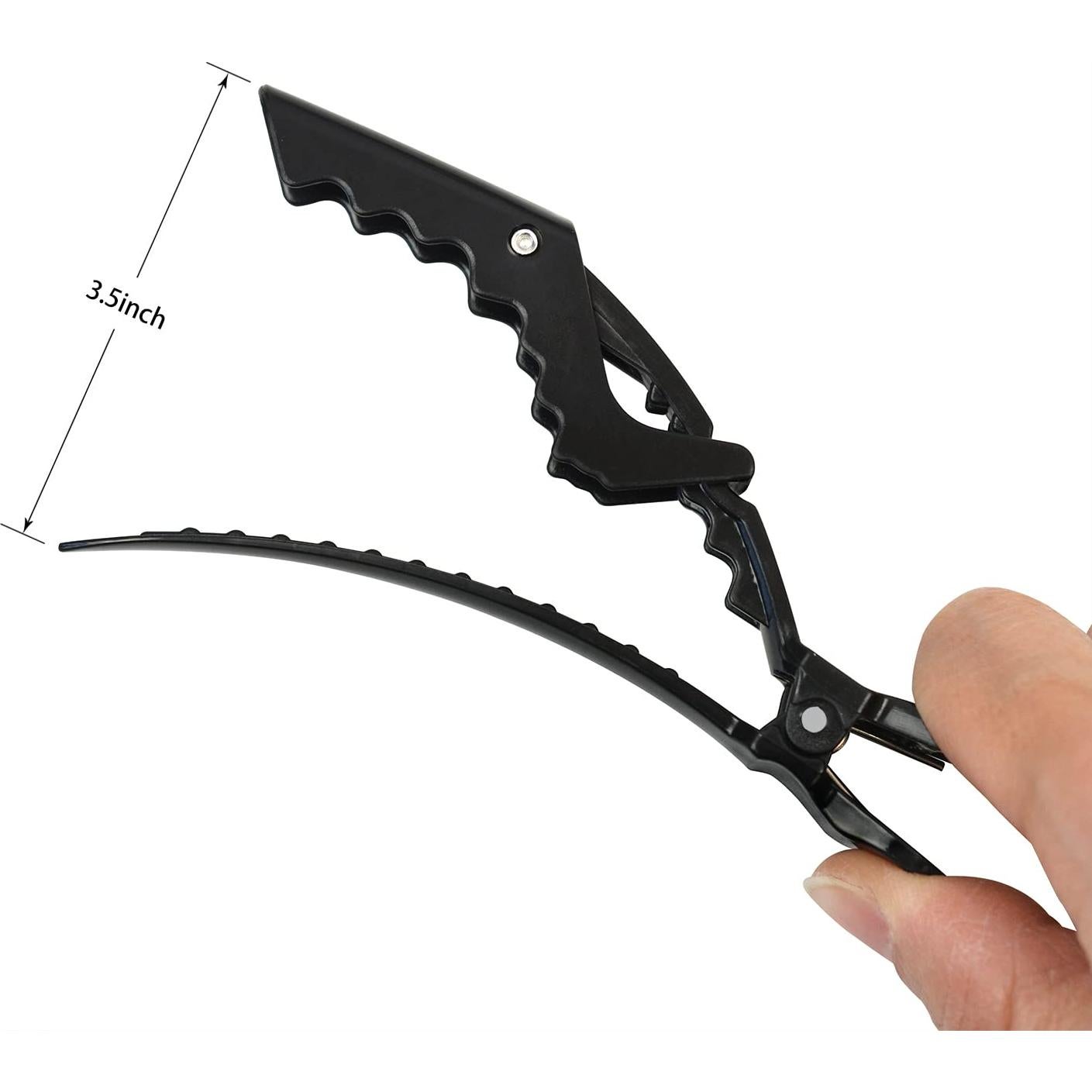 10 Clips de Cabello Cocodrilo Negros BIYOUTE - 11.43 cm