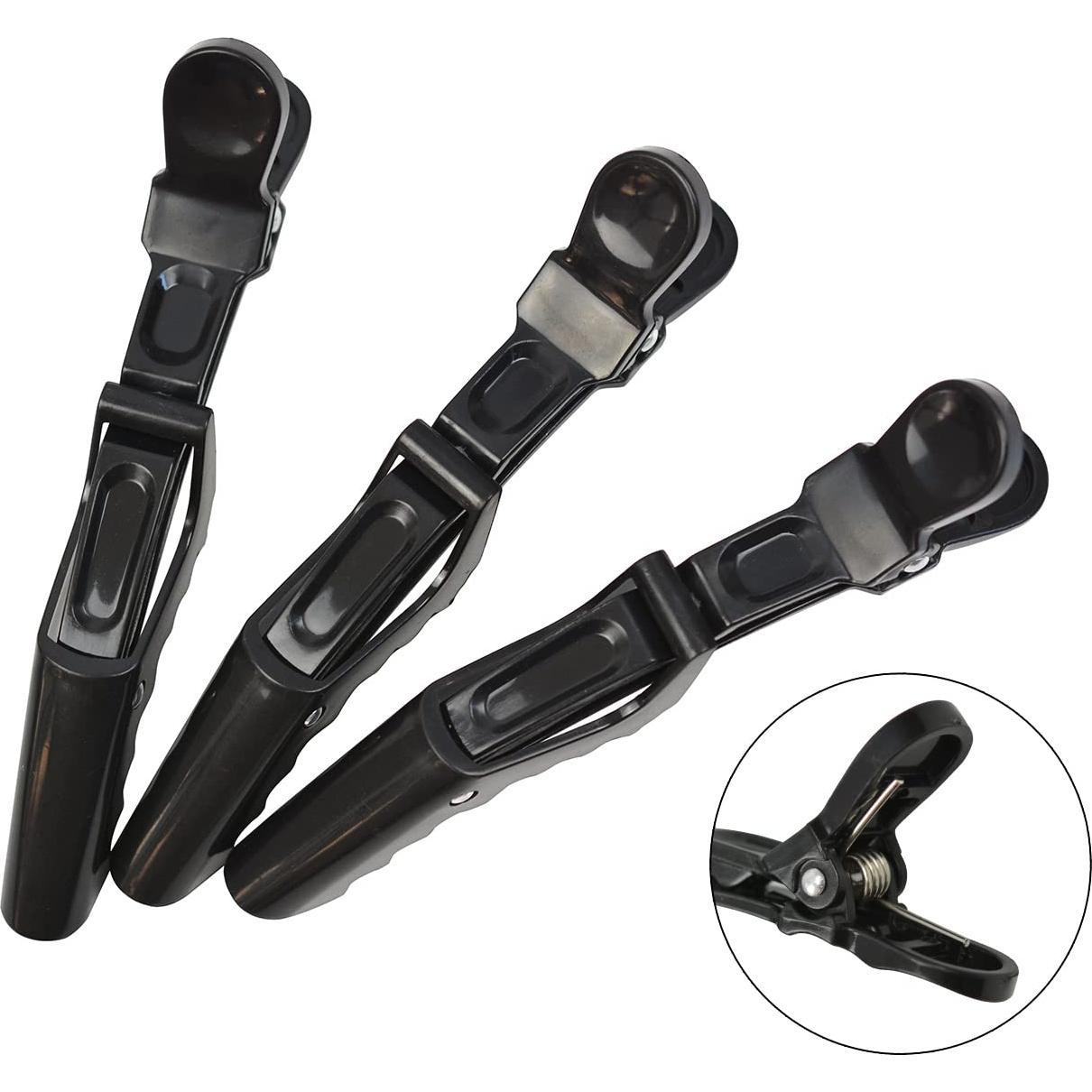 10 Clips de Cabello Cocodrilo Negros BIYOUTE - 11.43 cm