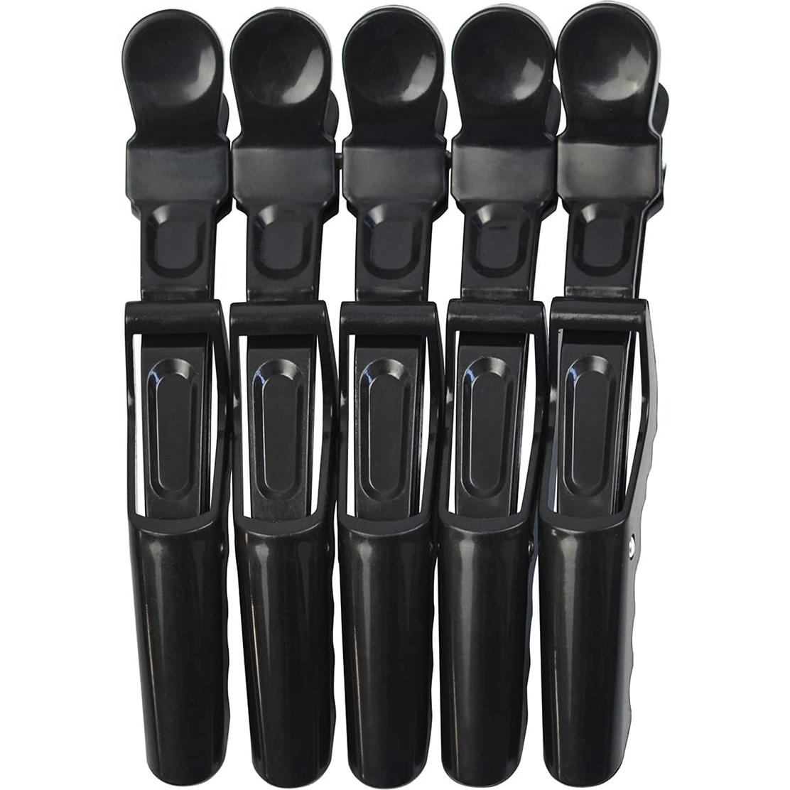 10 Clips de Cabello Cocodrilo Negros BIYOUTE - 11.43 cm