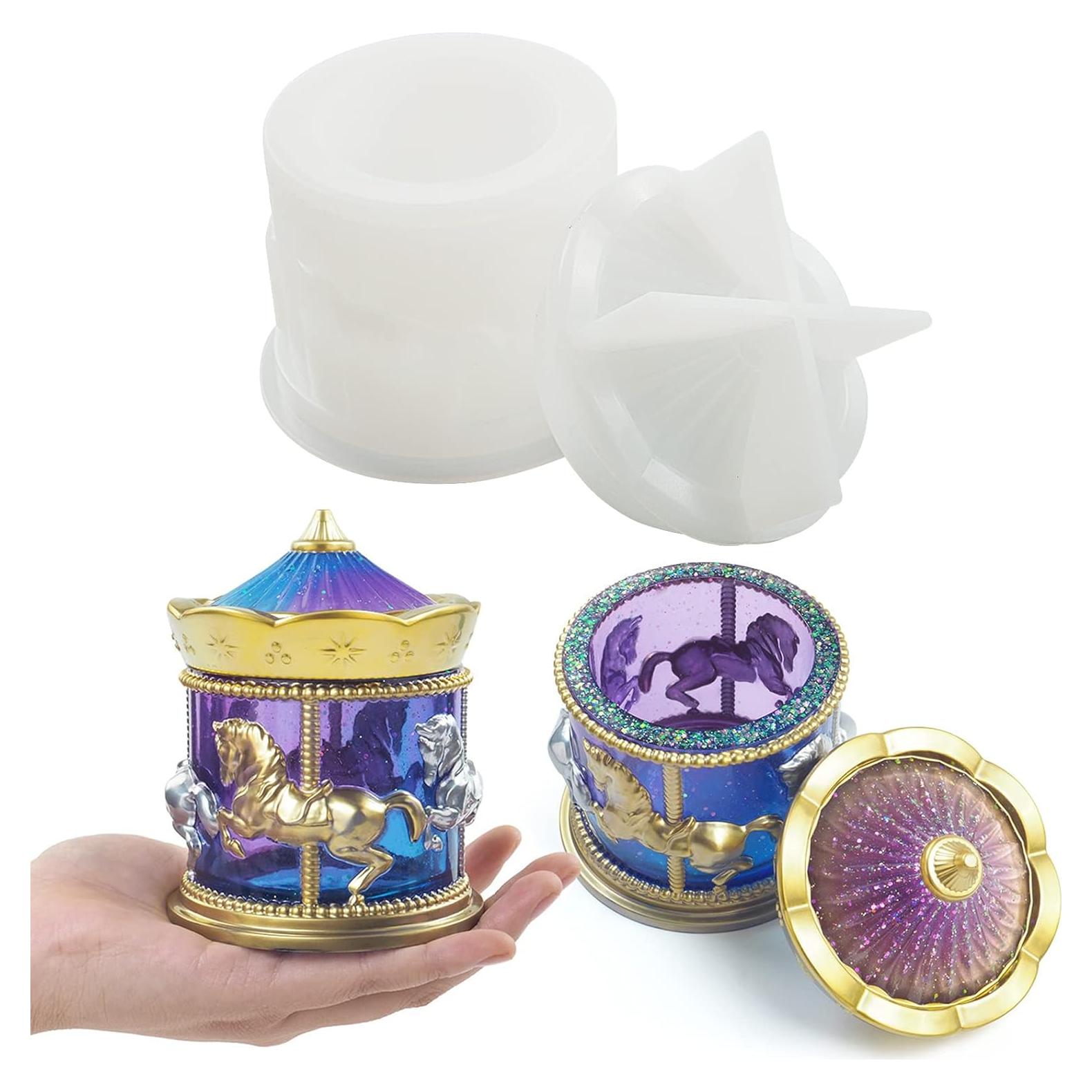 Moldes de Silicona para Tarro de Resina Voaesdk - Carrusel