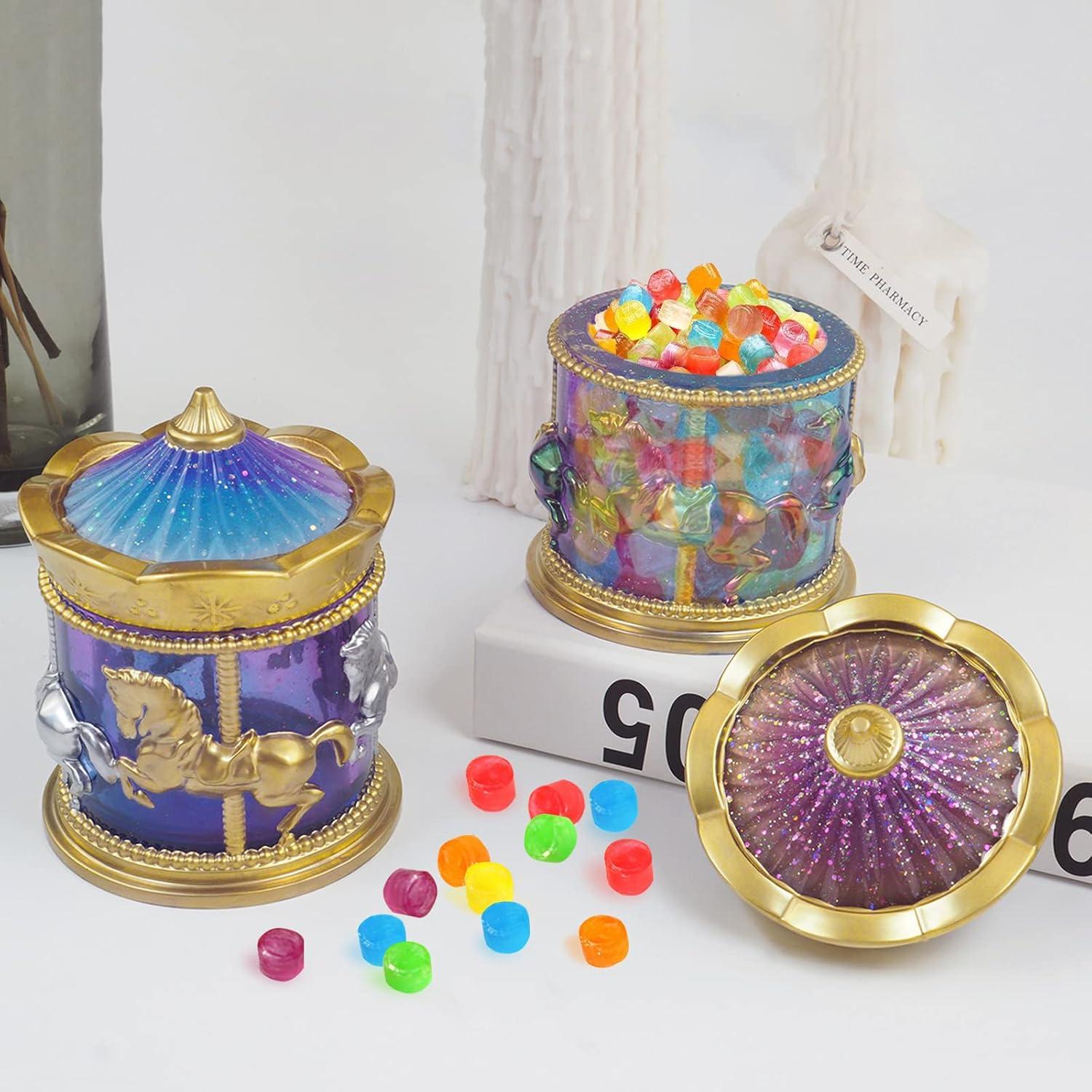 Moldes de Silicona para Tarro de Resina Voaesdk - Carrusel