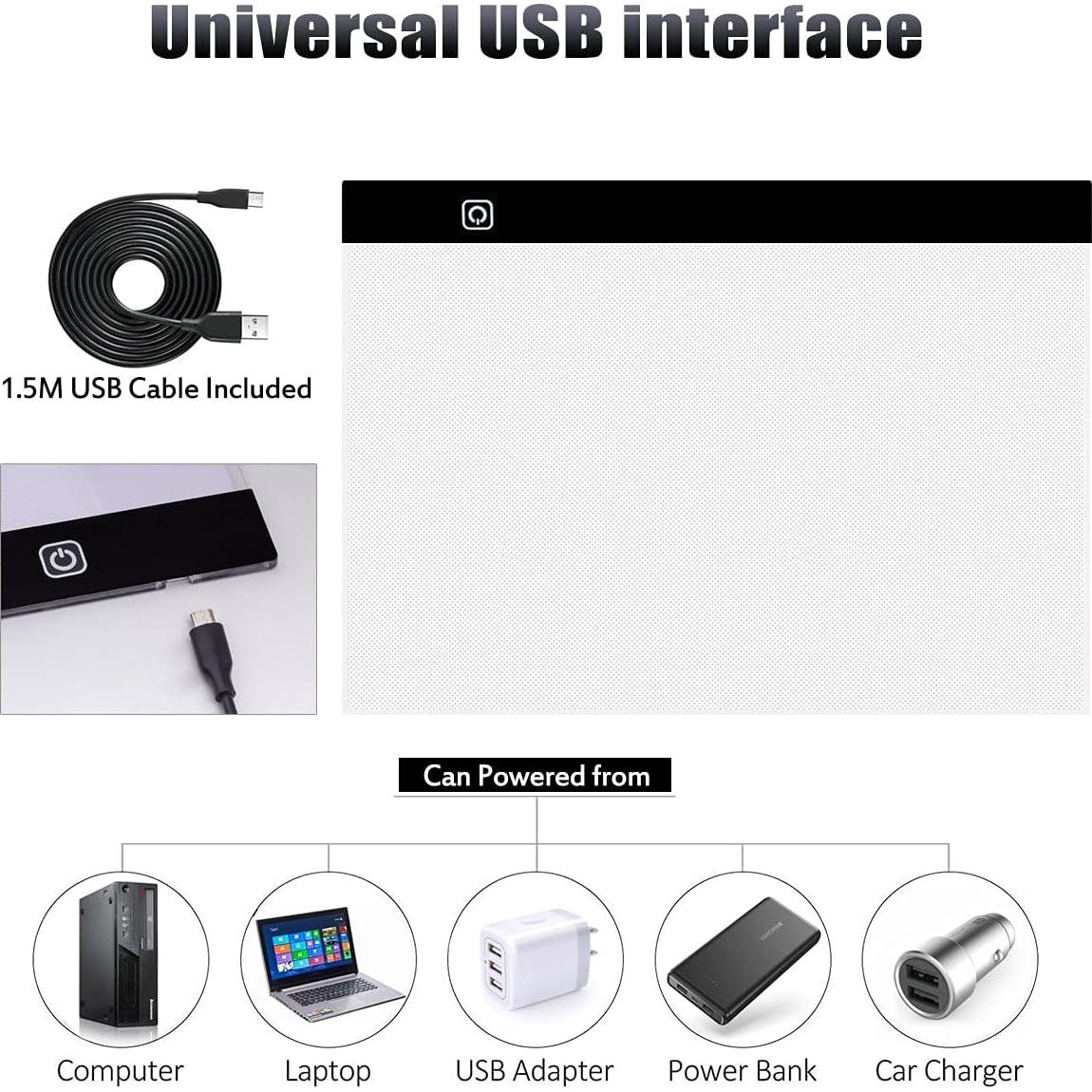 Tabla de Luz LED B4 SevenFish para Pintura de Diamante 36.9x26 cm