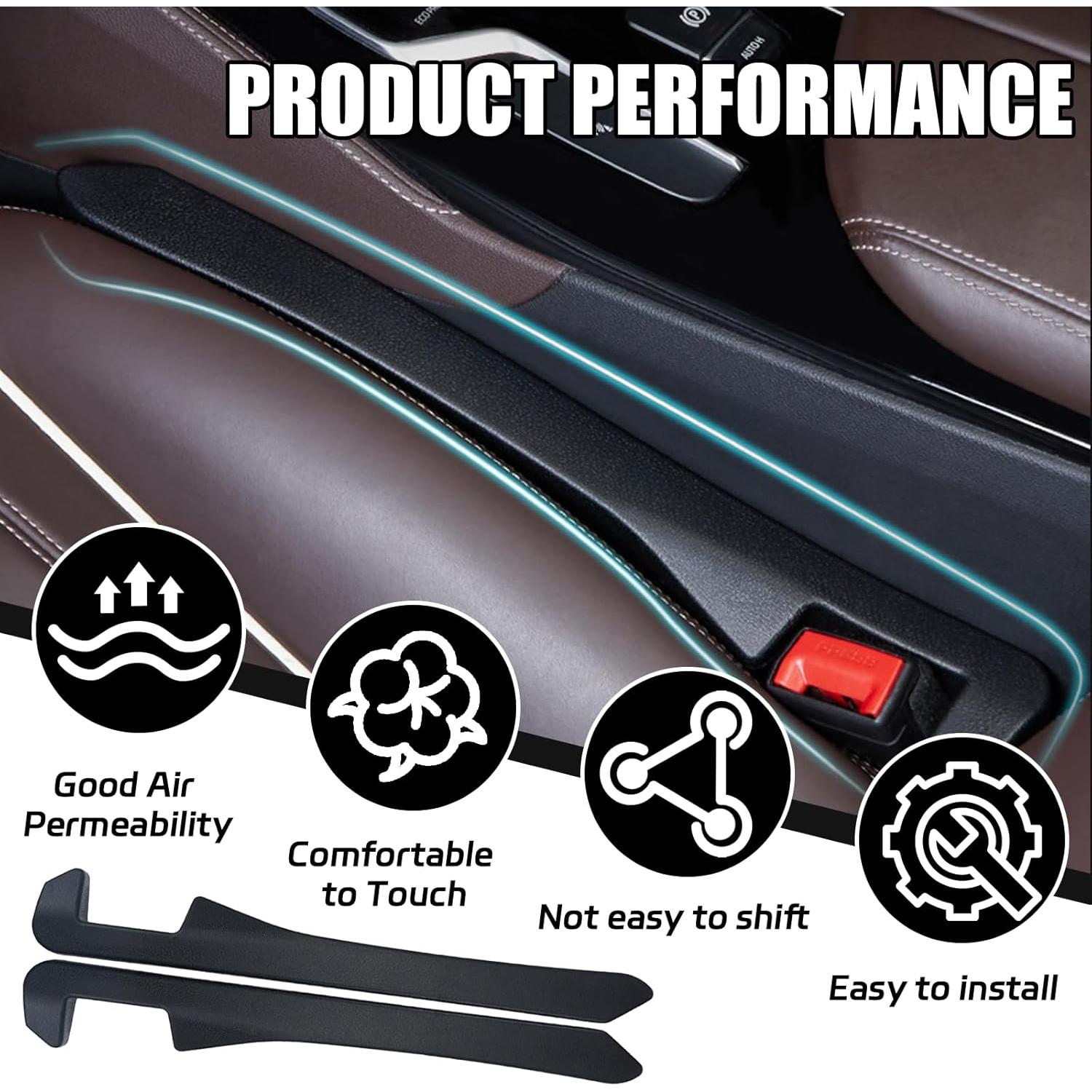 Relleno Espacio Asientos Coche Ongfuwu 2PCS Negro