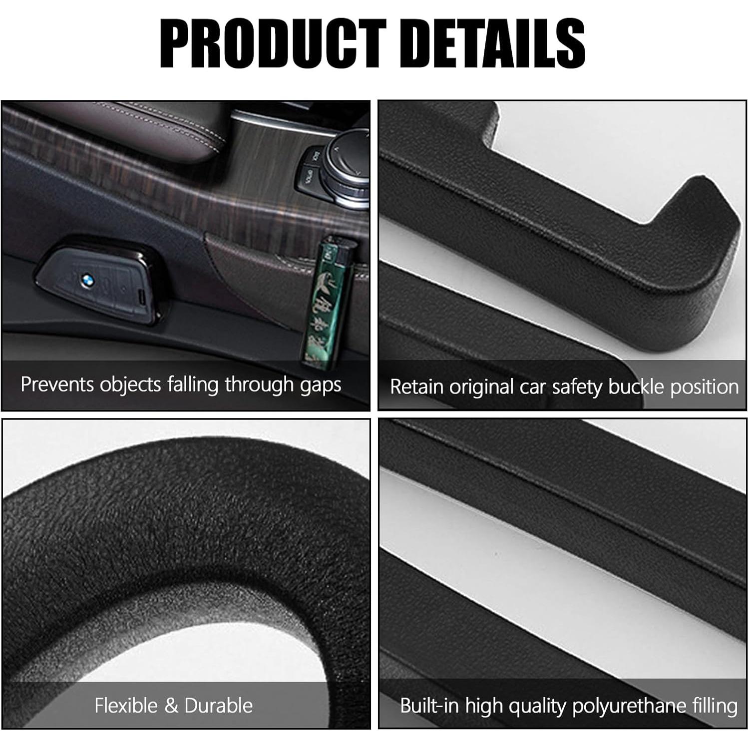 Relleno Espacio Asientos Coche Ongfuwu 2PCS Negro