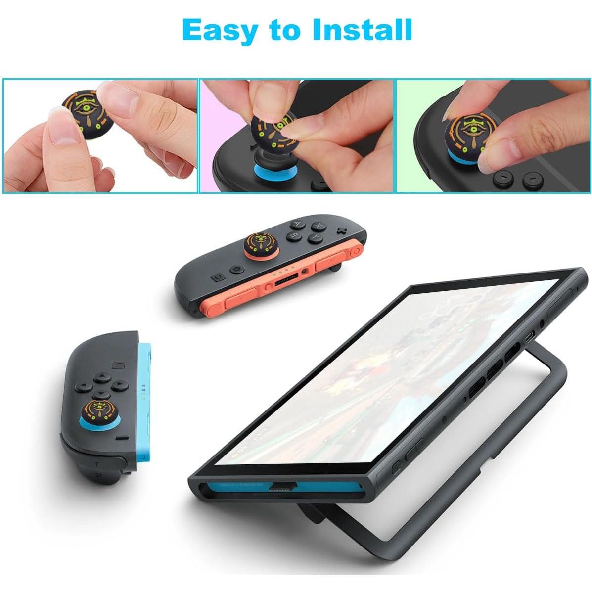 Tapas de agarre para pulgar Nintendo Switch 2 Sunmike 4 Pcs