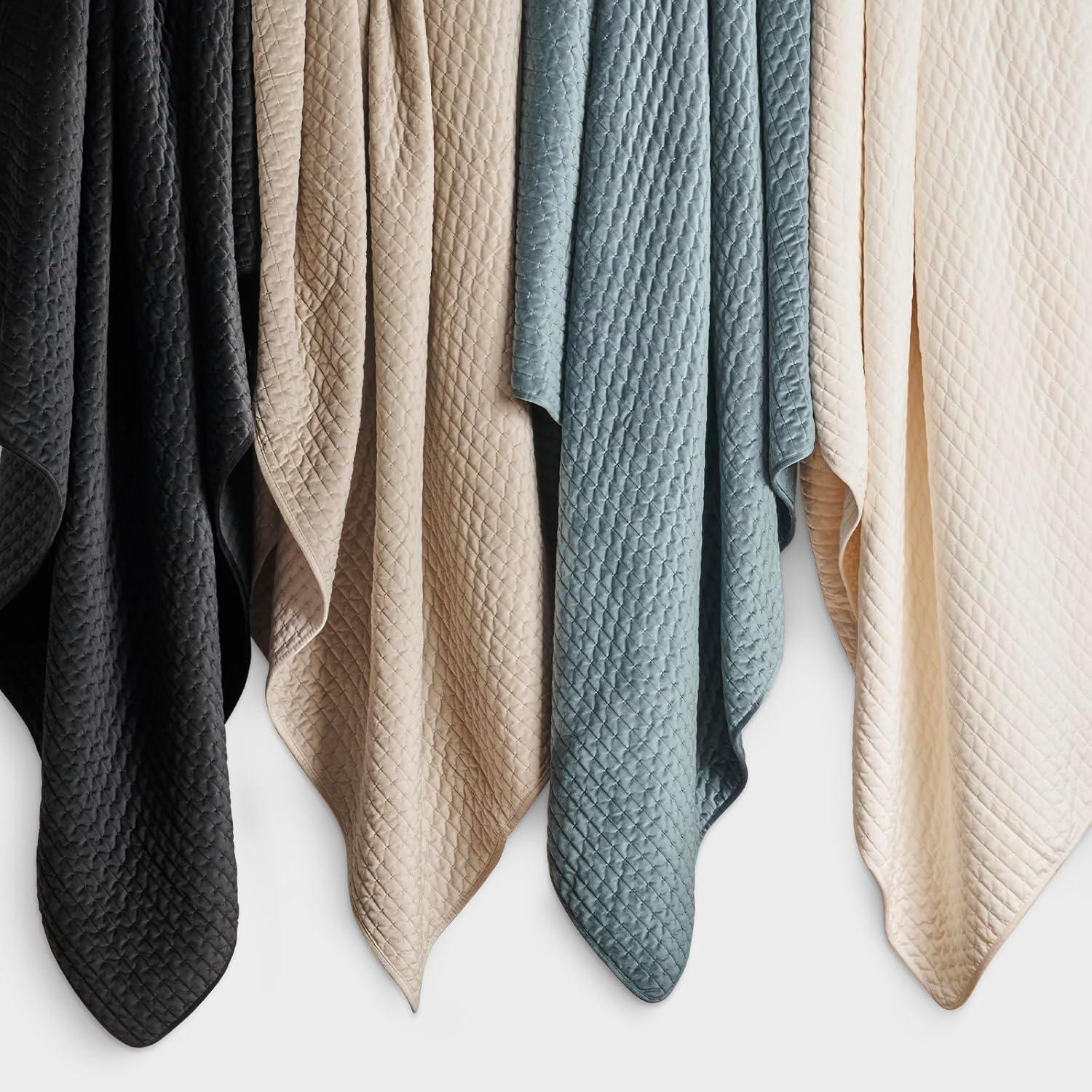 Conjunto de Ropa de Cama de Terciopelo EVERGRACE 3 Piezas Queen Negro