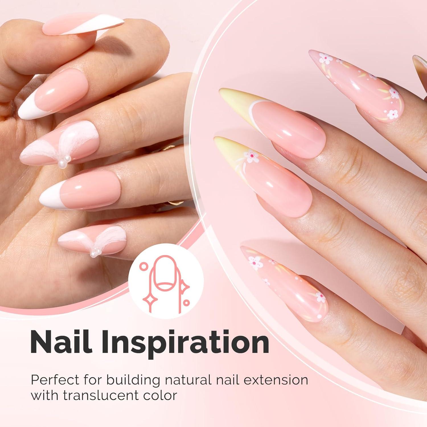 Gel Base Rosa para Uñas MelodySusie 15ml - 2 Piezas