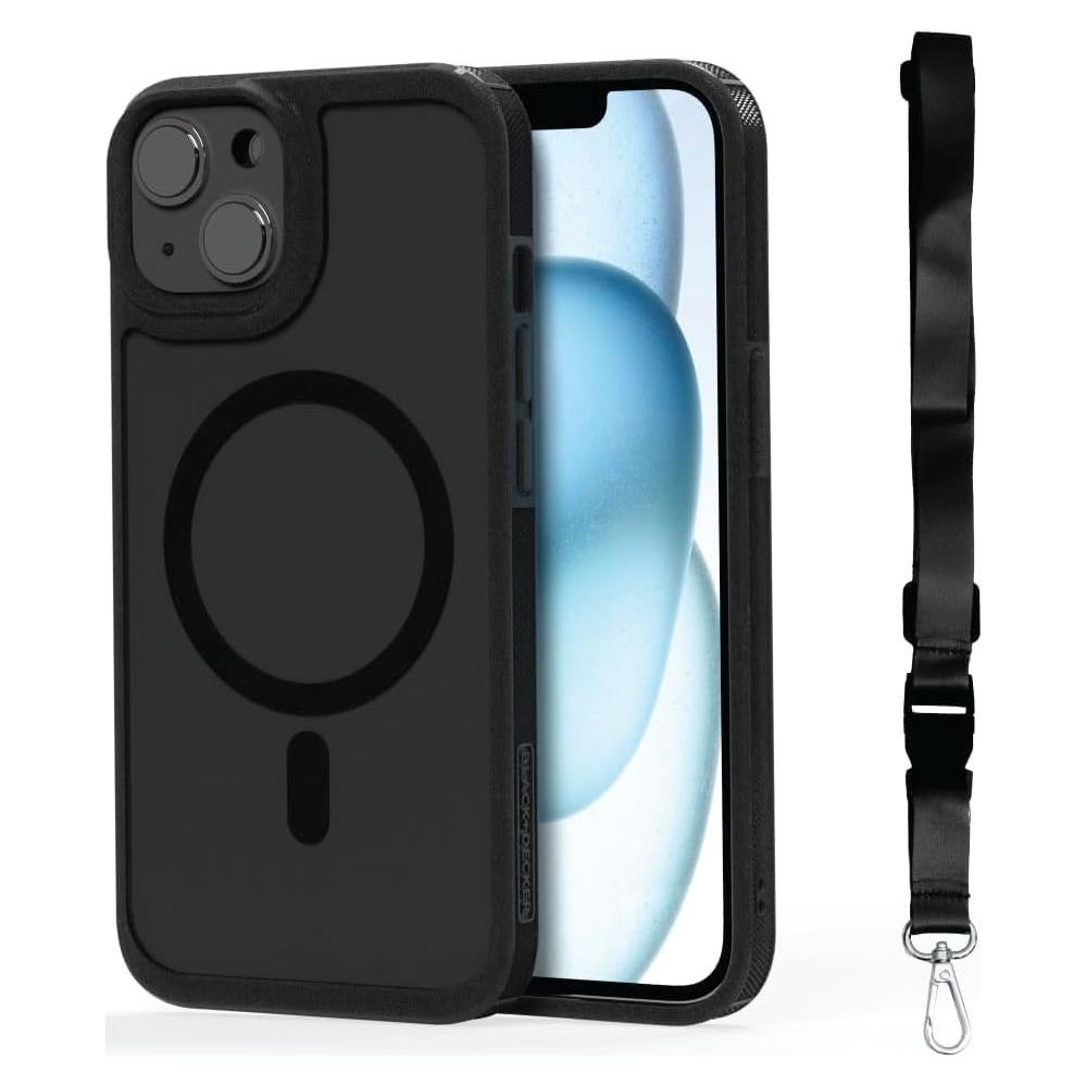 Funda BLACK+DECKER para iPhone 14, Protección Militar, Negro