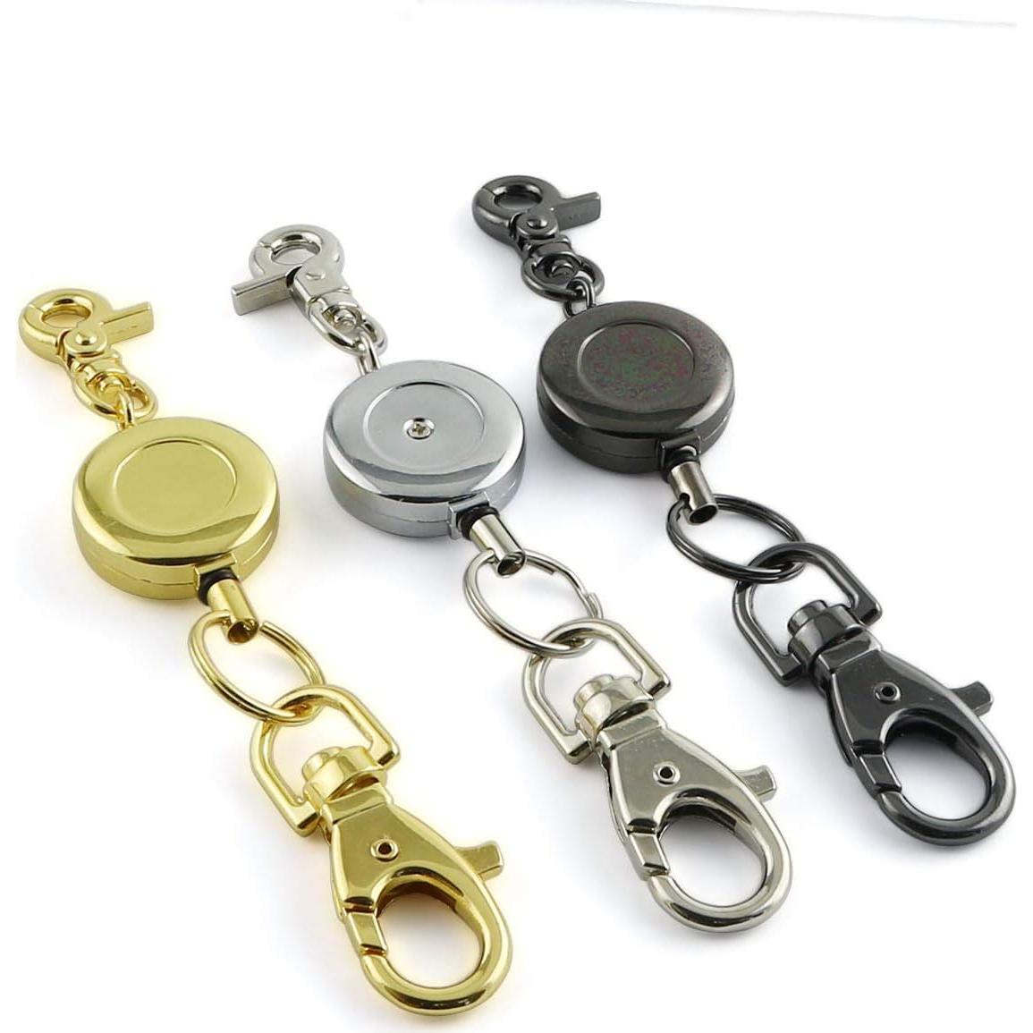 Cadena de Llave Retráctil Zinc 60cm Negra H-Cadenas-B1