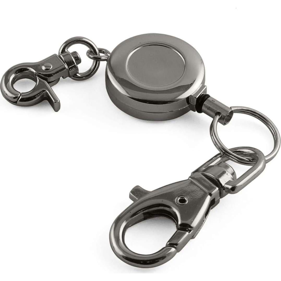 Cadena de Llave Retráctil Zinc 60cm Negra H-Cadenas-B1