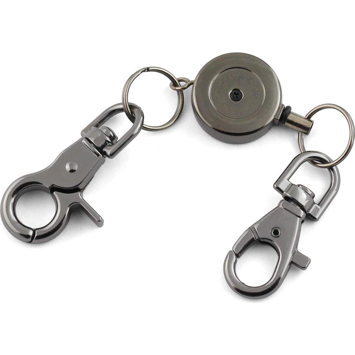 Cadena de Llave Retráctil Zinc 60cm Negra H-Cadenas-B1