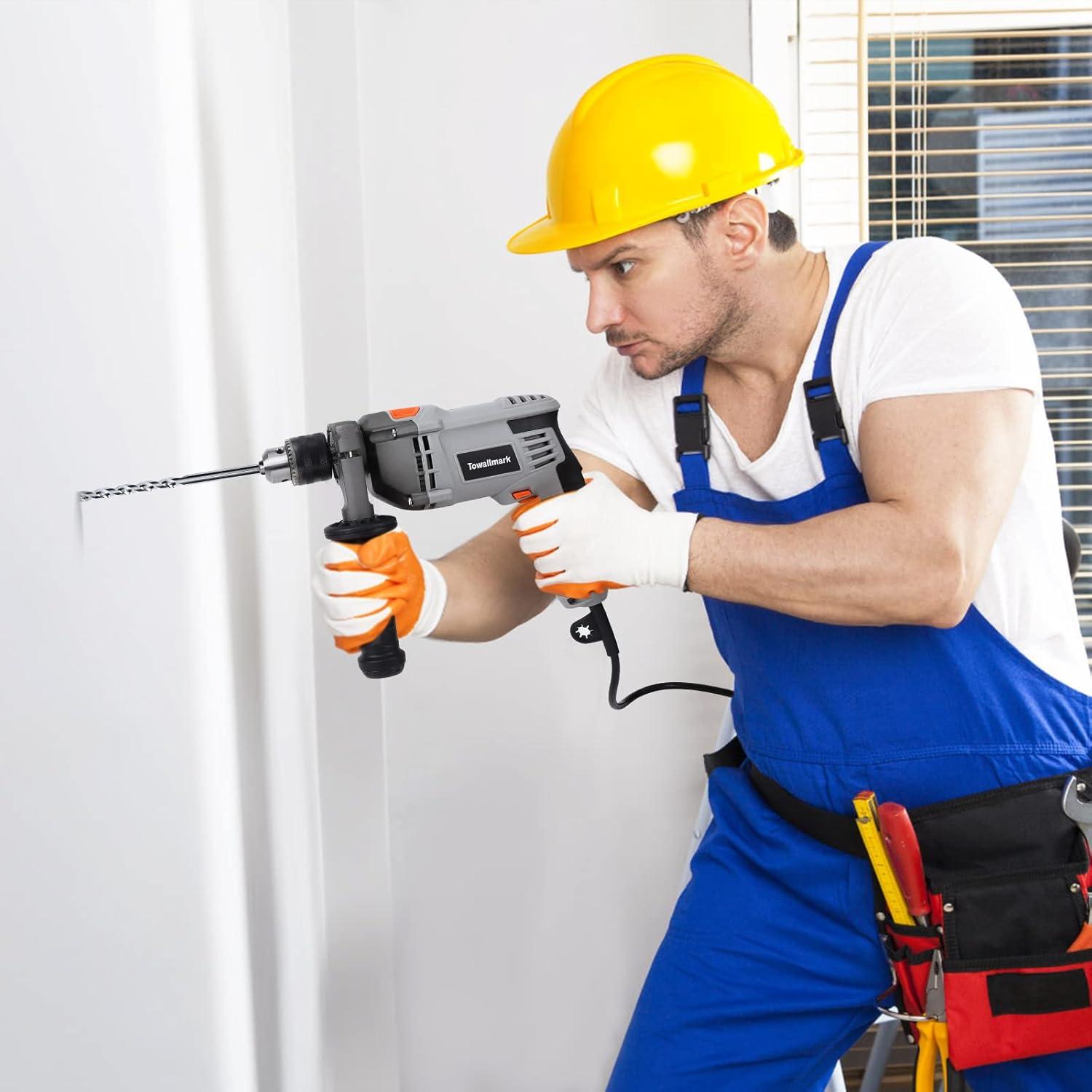 Taladro de Percusión Towallmark HD01 7.5A 3000RPM con Brocas