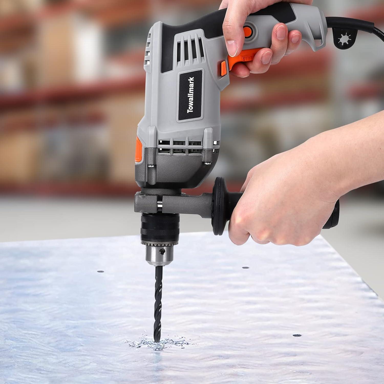 Taladro de Percusión Towallmark HD01 7.5A 3000RPM con Brocas