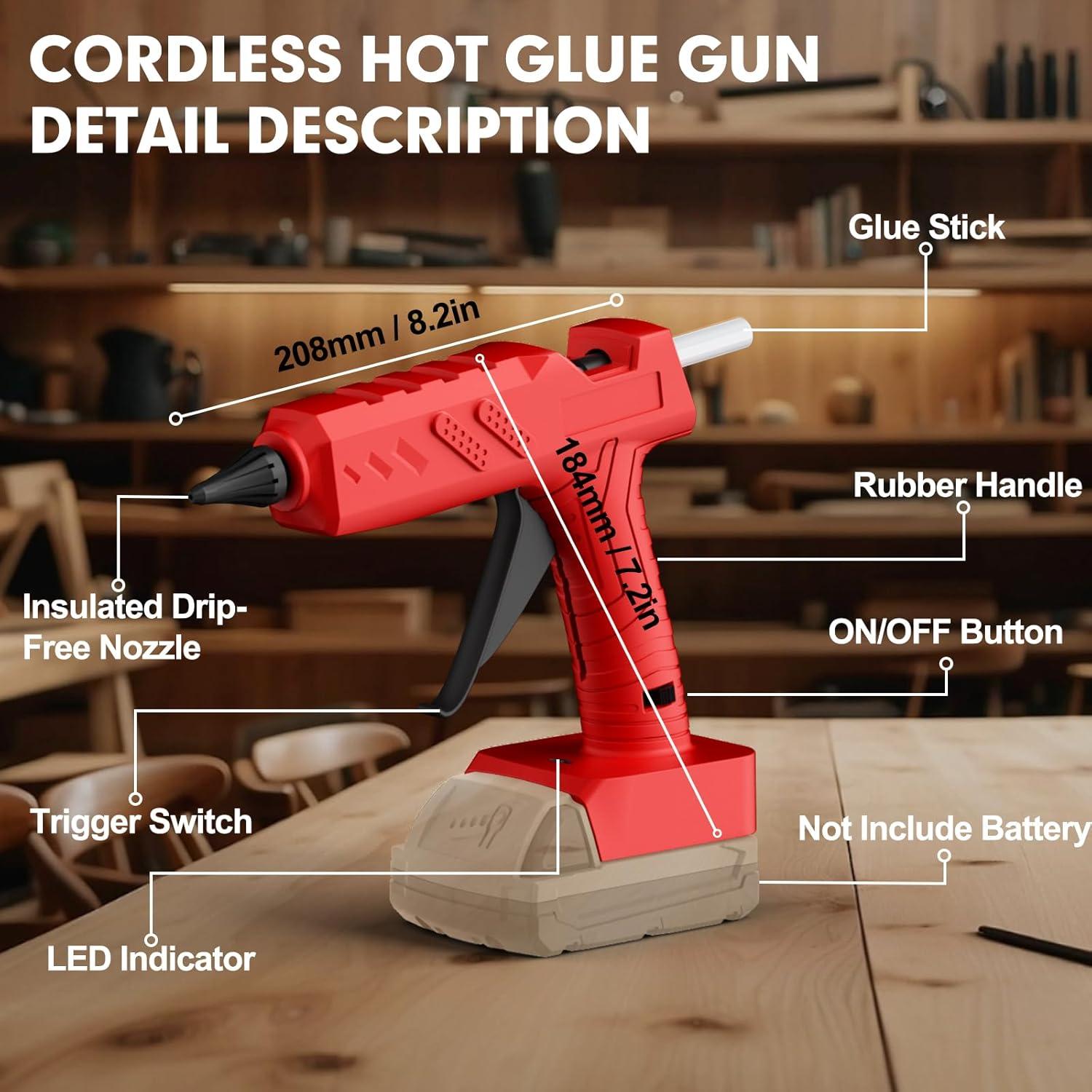 Pistola de Pegamento Caliente Inalámbrica Samvinor 60W 18V