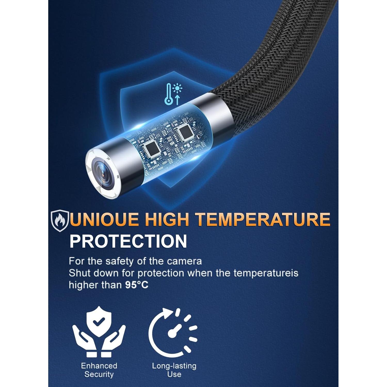 Borescopio Articulado GearView GV4-DT 1080P 5" IP67 6.2mm