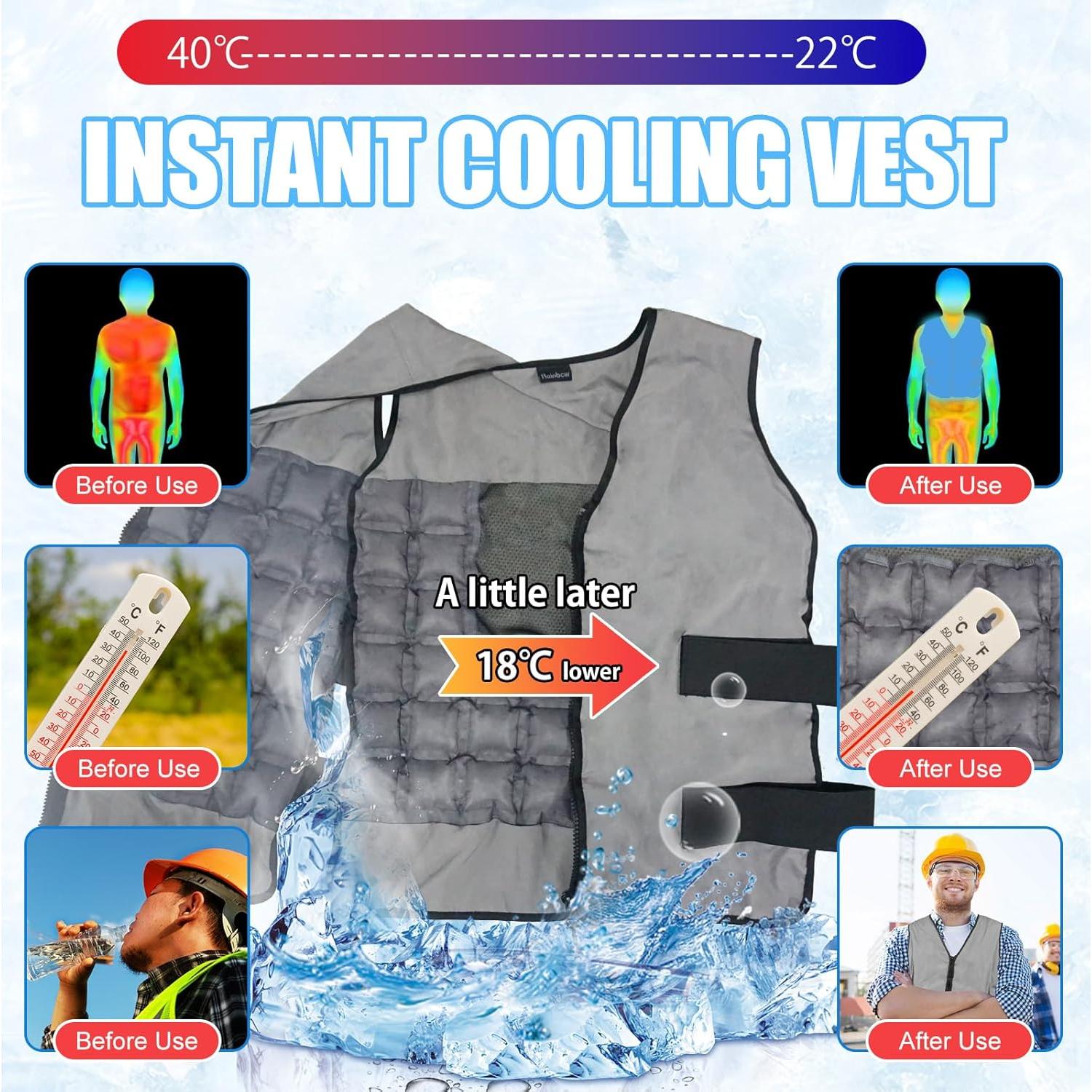 Chaleco de Enfriamiento WORLD-BIO Unisex Ajustable 84 Celdas