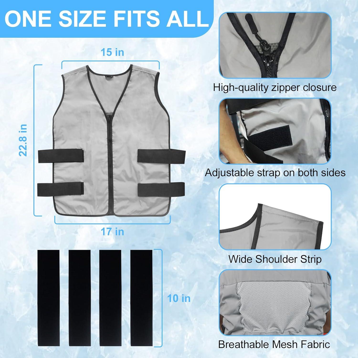 Chaleco de Enfriamiento WORLD-BIO Unisex Ajustable 84 Celdas