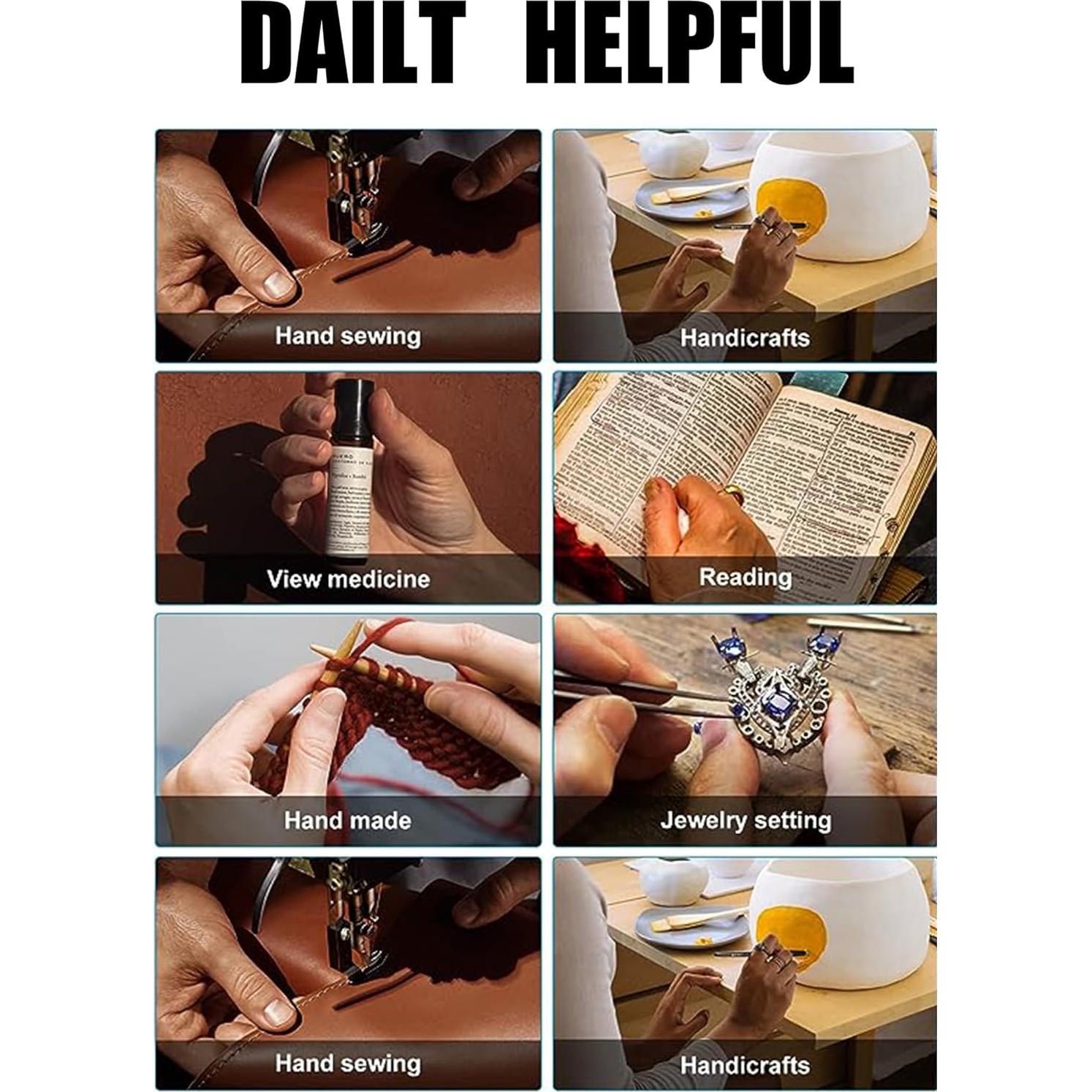 Gafas de Lectura Iluminadas OKH 1.0x Recargables USB Anti-Luz Azul